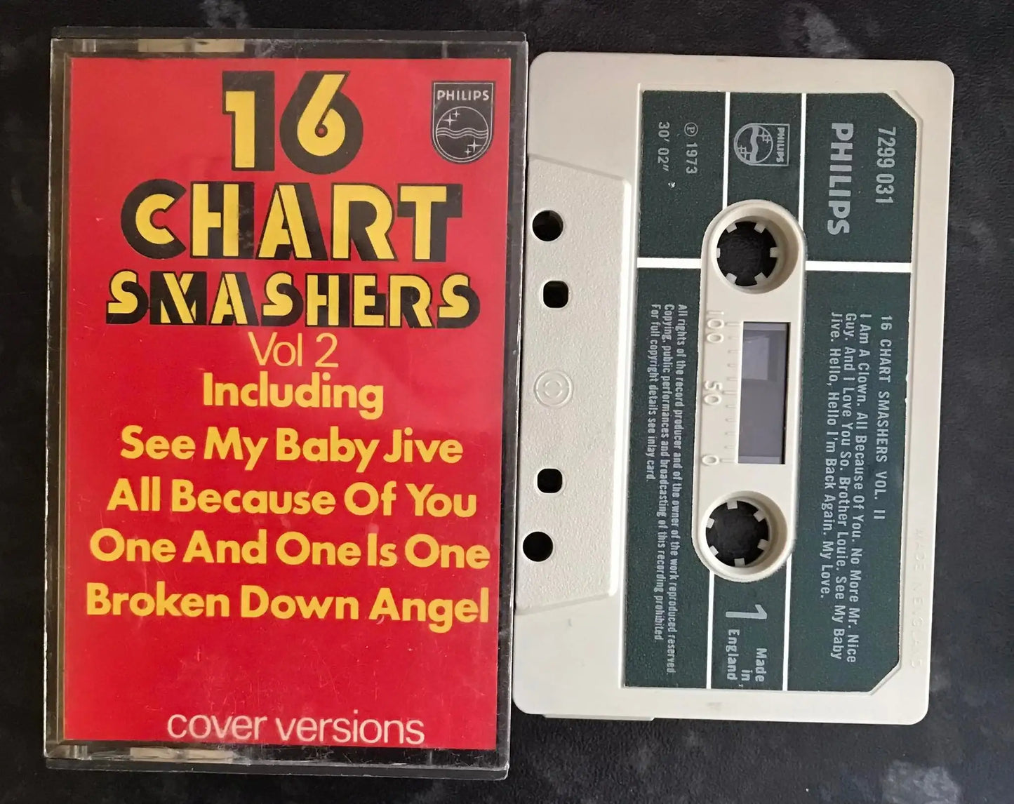 16 Chart Smashers Vol 2, Cover Versions, Philips, 7299 031, Vintage Cassette Magretro