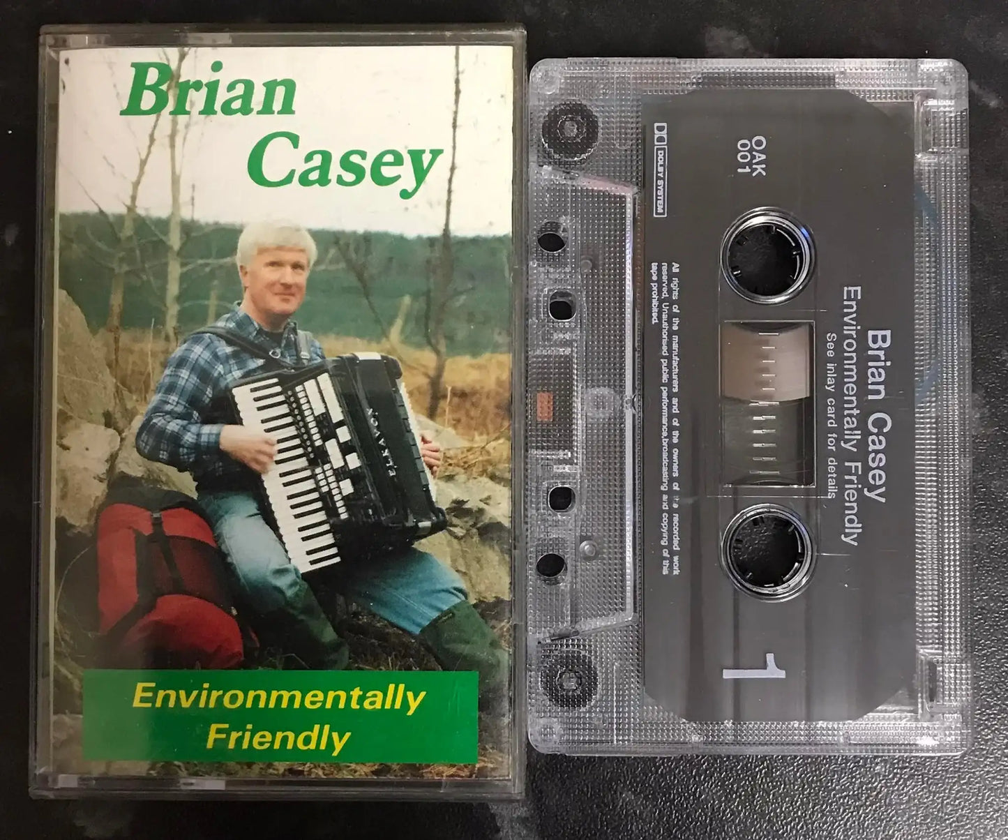 Brian Casey, Environmentally Friendly Album, RARE, OAK 001, Vintage Cassette Magretro