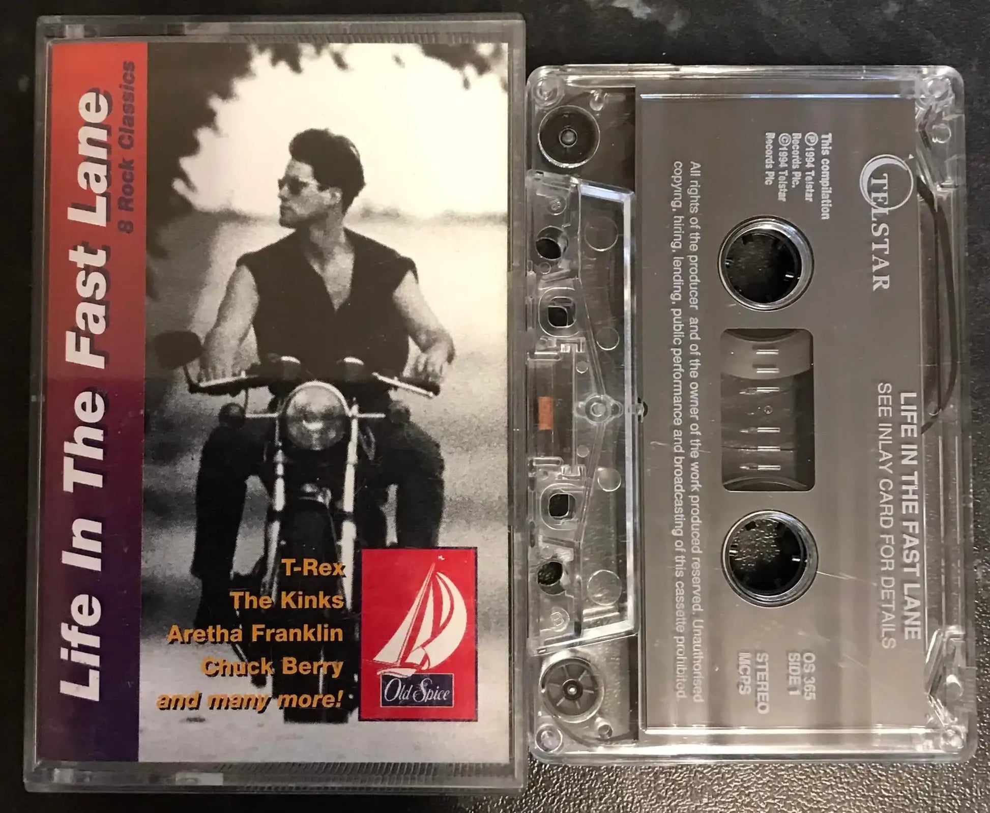 Life in the Fast Lane Album, Telstar, OS 365, Old Spice, Vintage Cassette Magretro