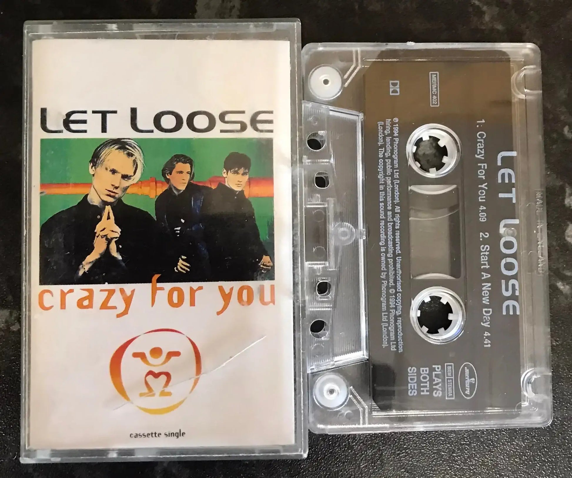Let Loose, Crazy For You Single, Mercury, MERMC 402, Vintage Cassette Magretro