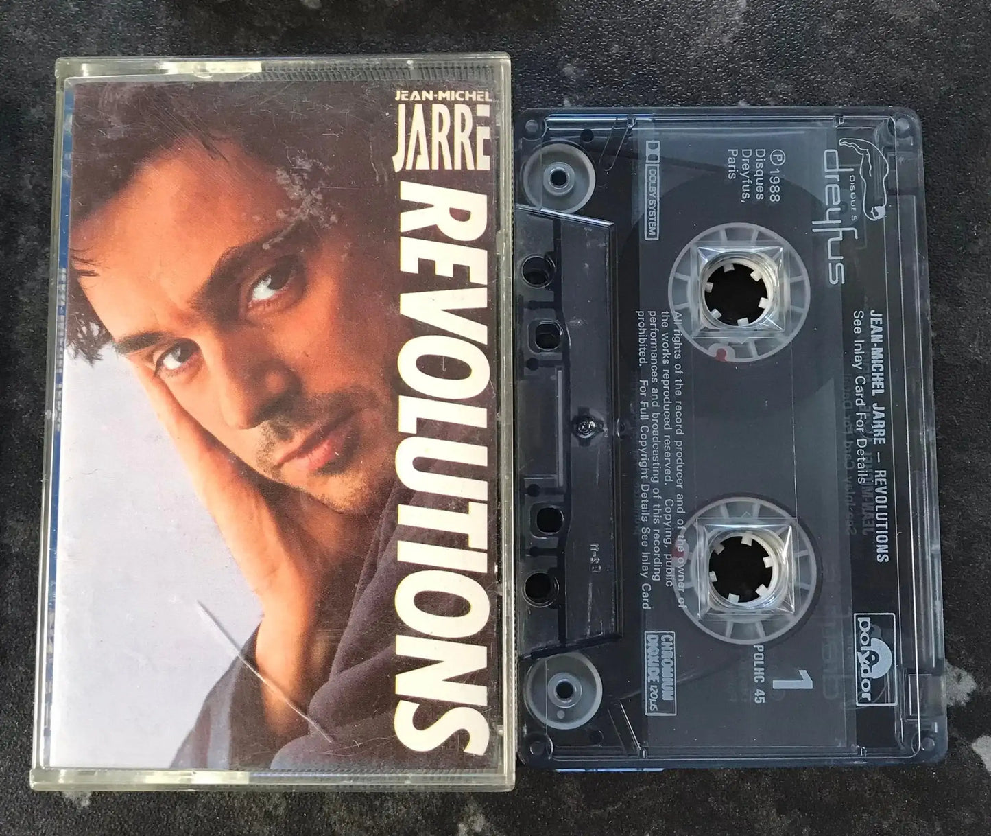 Jean Michel Jarre, Revolutions Album, Polydor ?Label, POLHC 45, Vintage Cassette Magretro