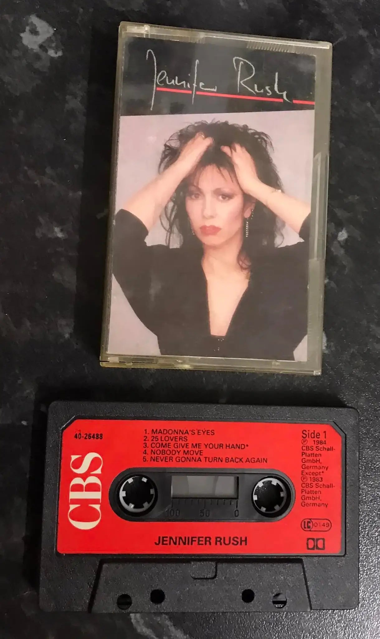 Jennifer Rush, Self Titled Album, CBS, 40-26488, Vintage Cassette Magretro