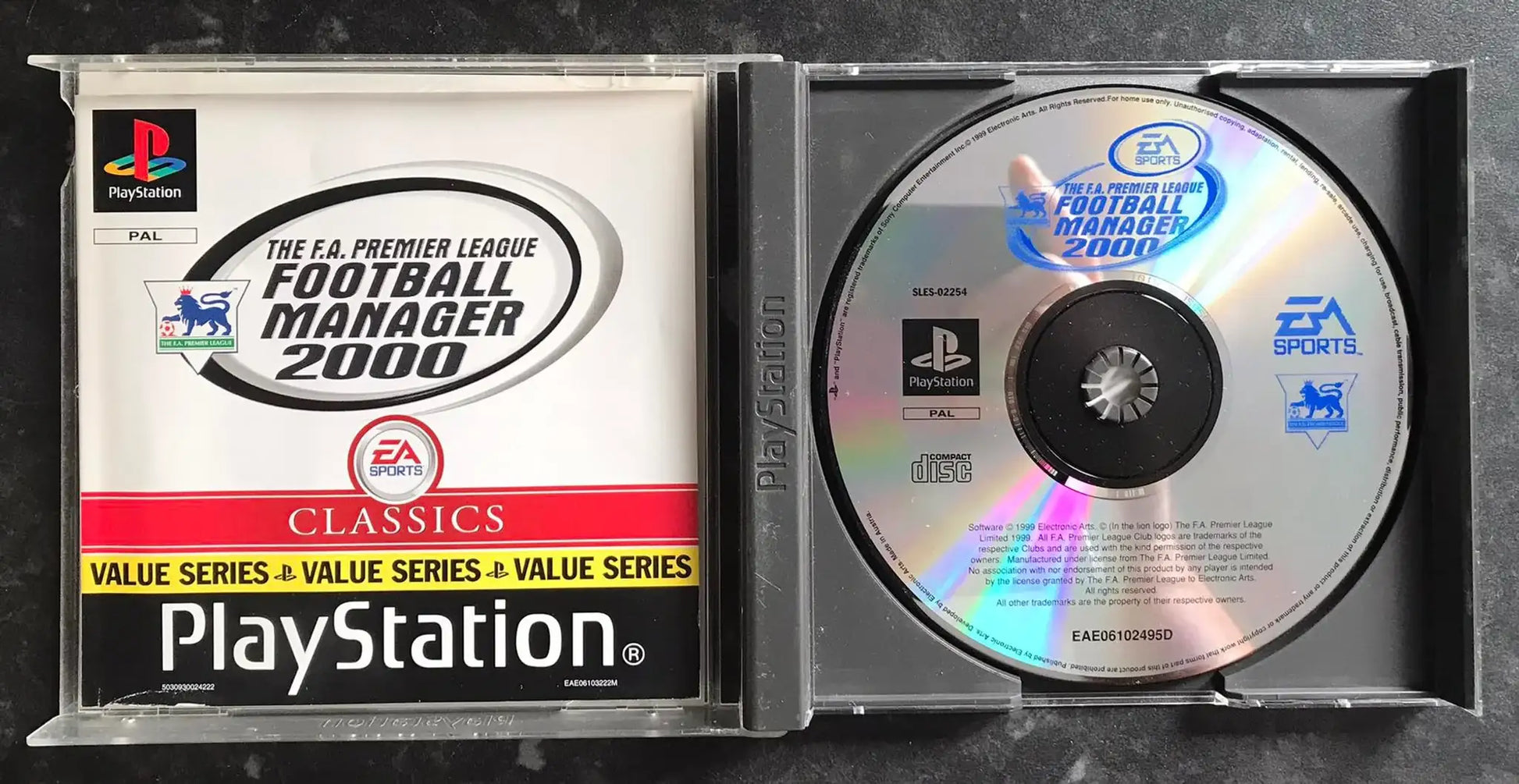 The F.A. Premier League Football Manager 2000, PS1 Playstation One(PAL UK) Magretro