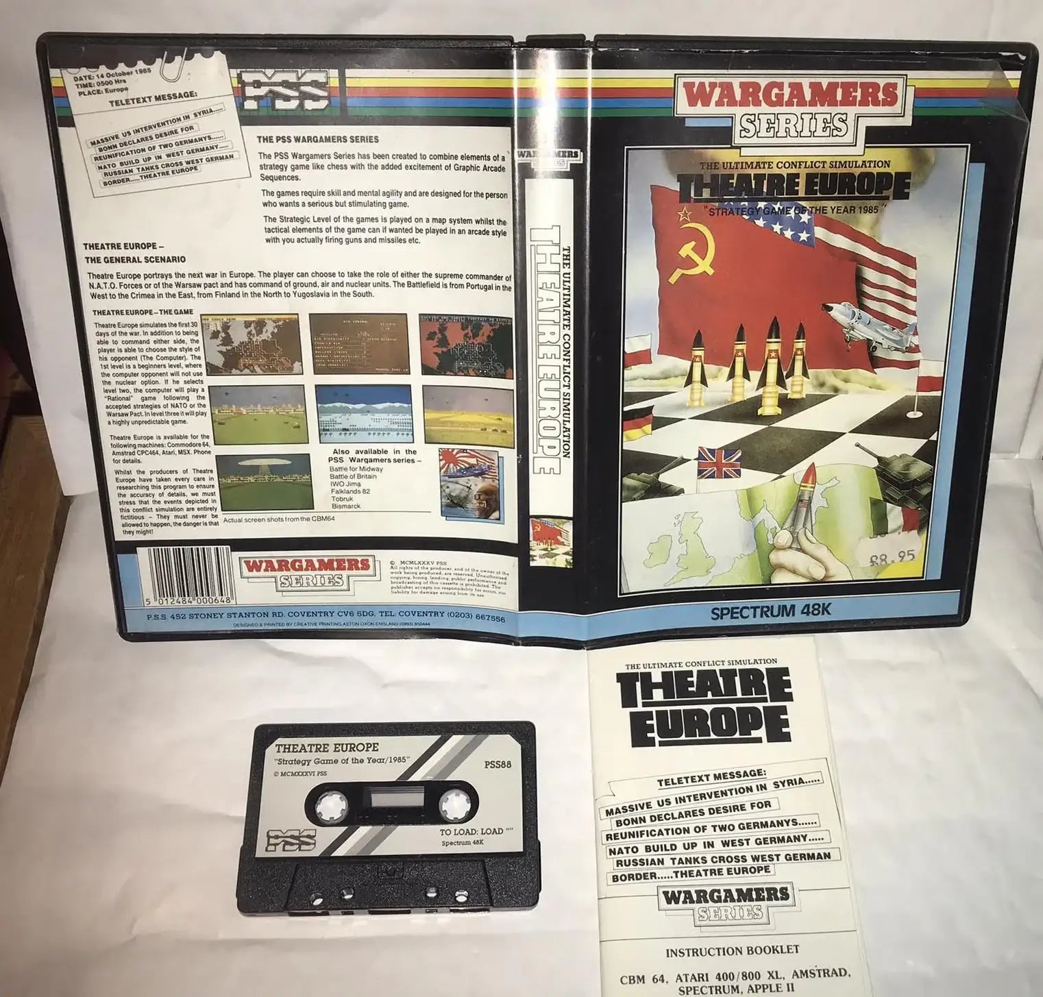Theatre Europe, ZX Spectrum by PSS, Wargamer Series Magretro