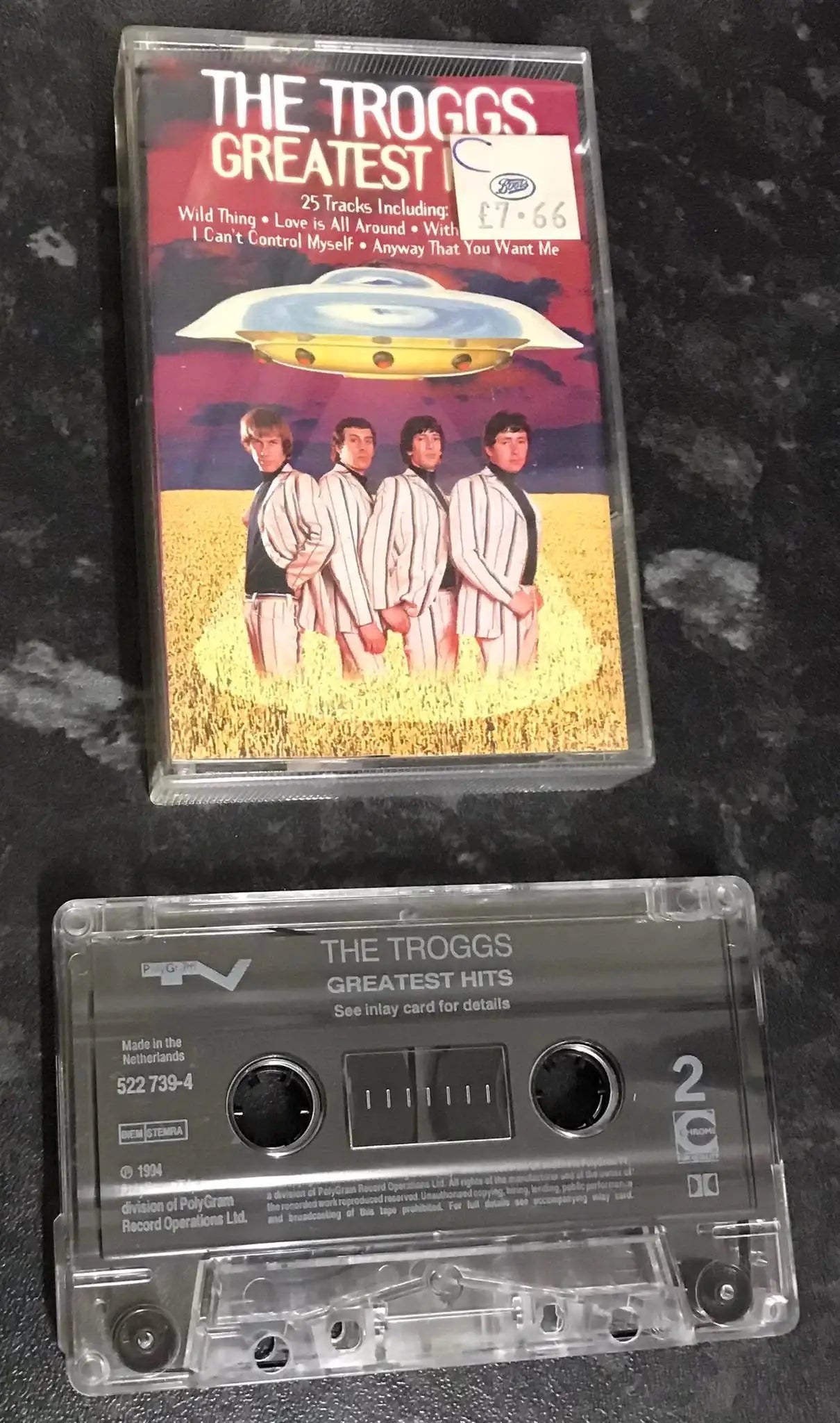 The Troggs Greatest Hits Album, Spectrum Music, 522 739-4, Vintage Cassette Magretro
