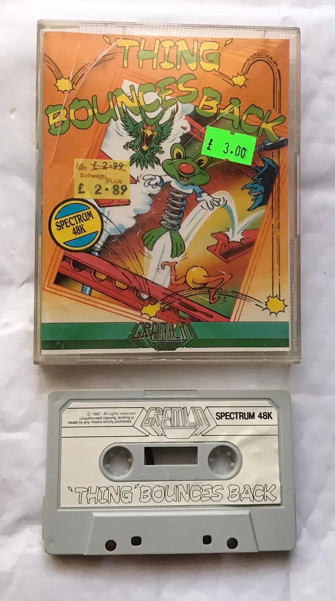 Thing Bounces Back, ZX Spectrum, by Gremlin Graphics, WORKING Magretro