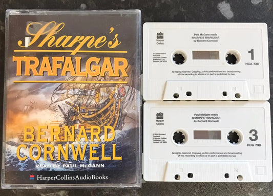Sharpe's Trafalgar Audiobook, Bernard Cornwell, HarperCollins, HCA 730 Magretro