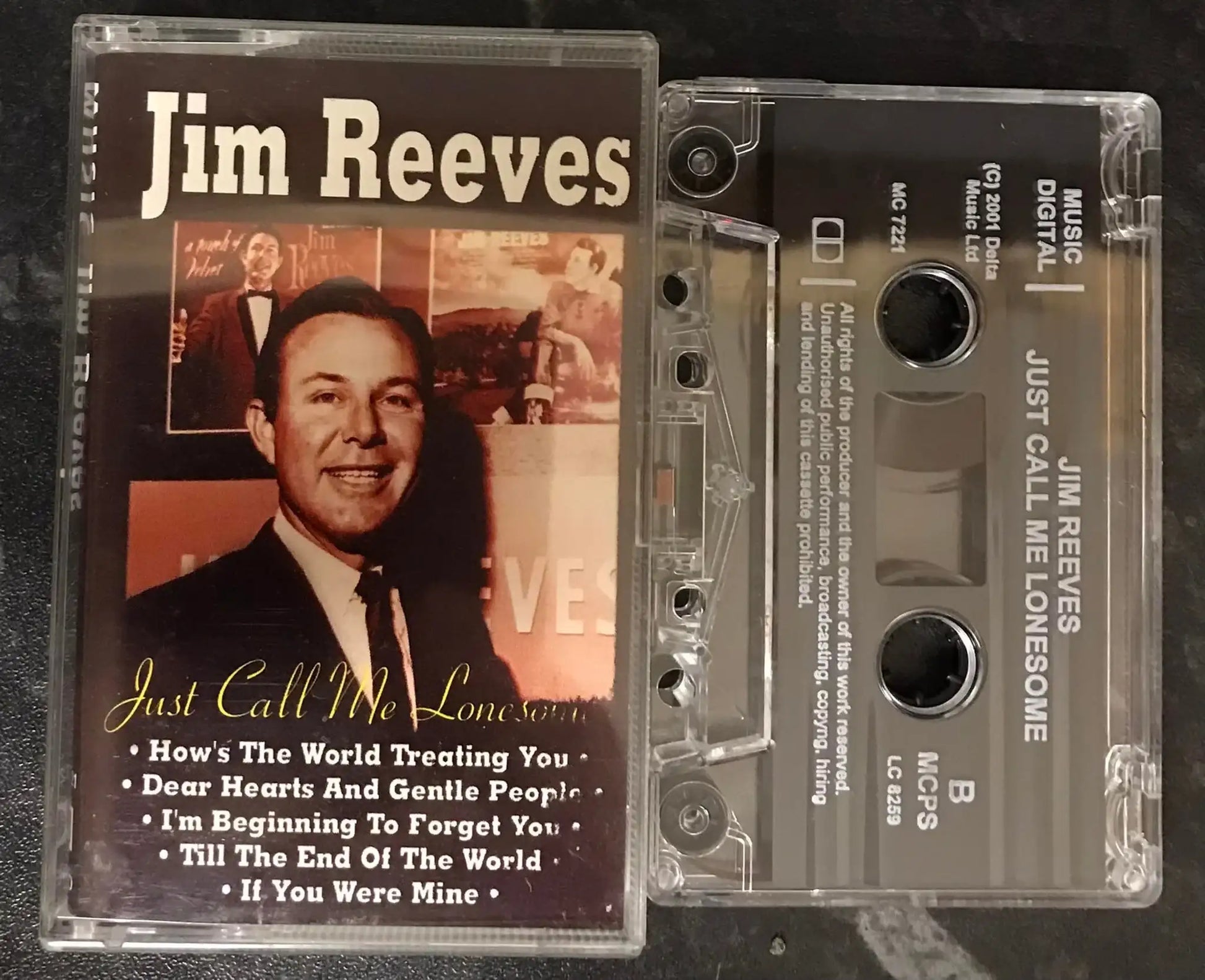 Jim Reeves, Just call Me Lonesome Album, mc 7221, Music Digital,Vintage Cassette Magretro