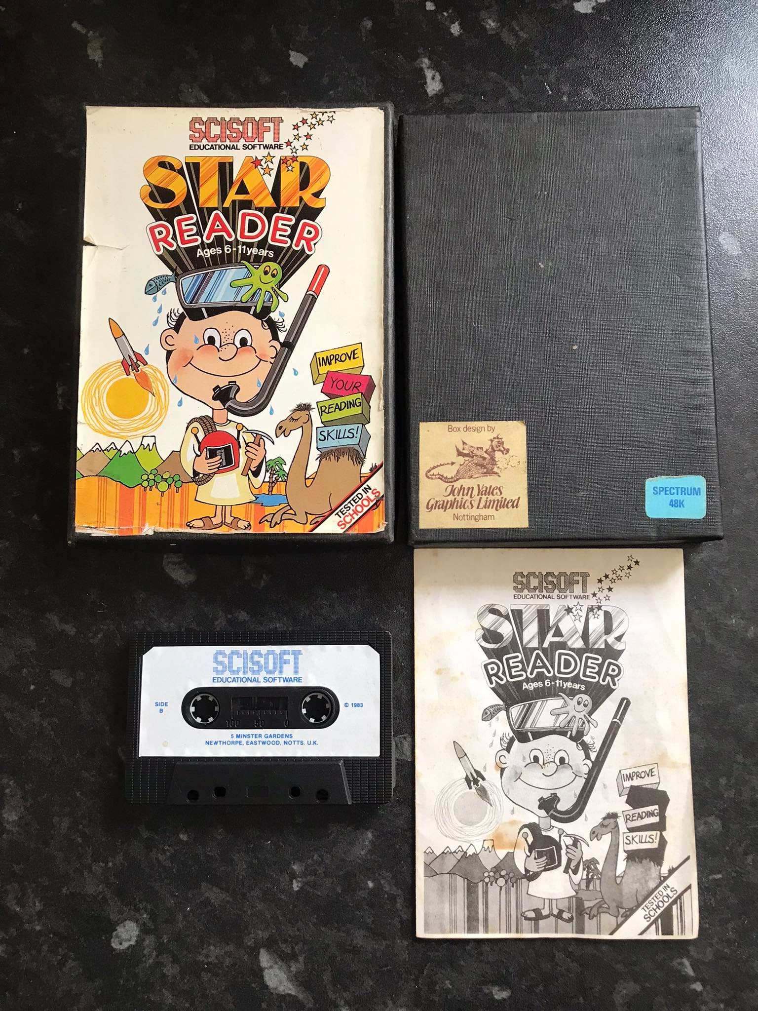 Star Reader age 6-11, ZX Spectrum by Scisoft, WORKING Magretro