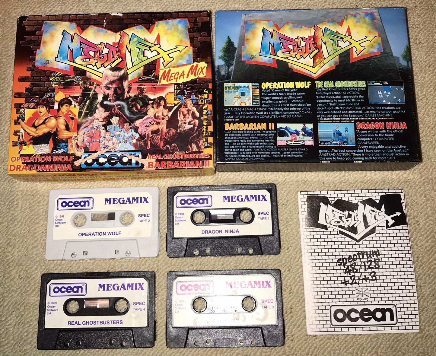 Mega Mix Compilation, ZX Spectrum by Ocean Software Magretro