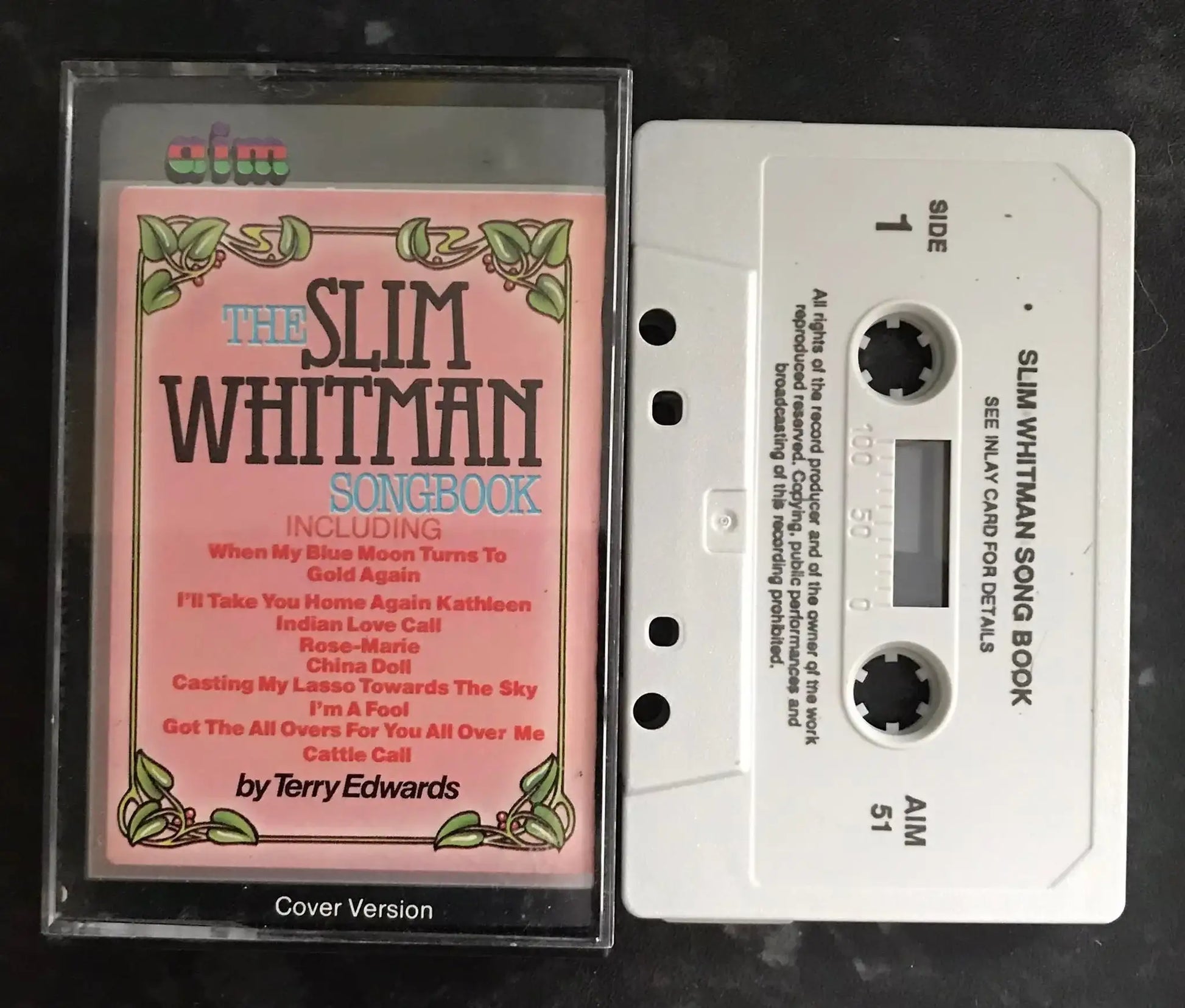 The Slim Whitman Song Book Album, AIM, AM51, Terry Edwards, Vintage Cassette Magretro