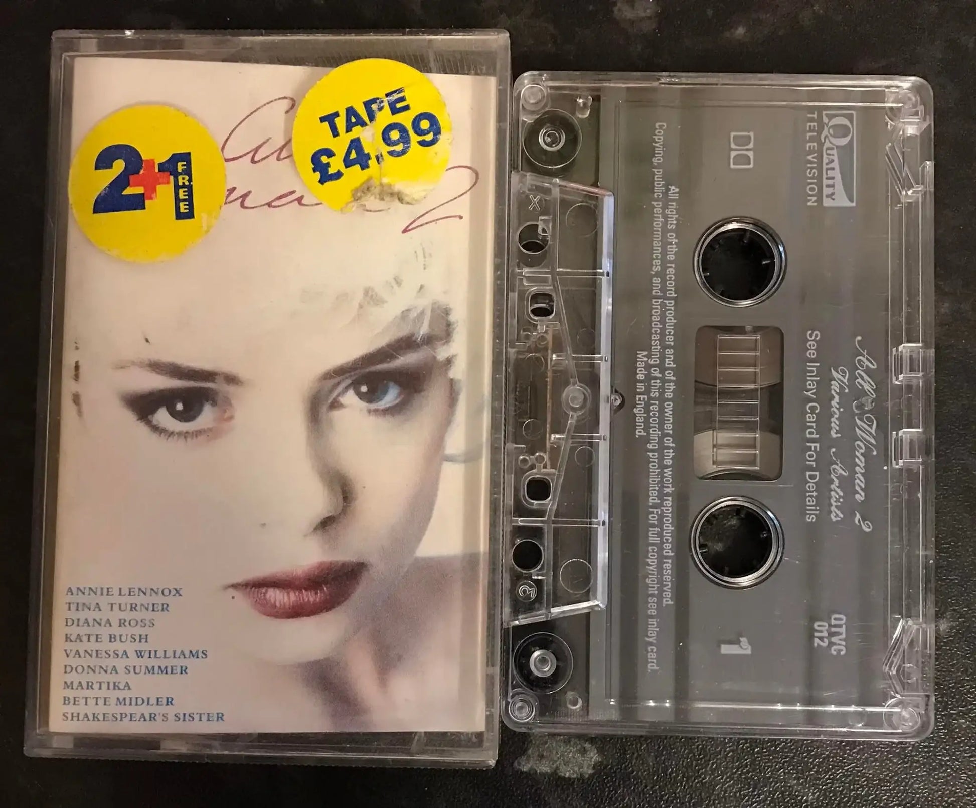 All Woman 2 album, QUALITY TELEVISION, QTVC 012, Vintage Cassette Magretro