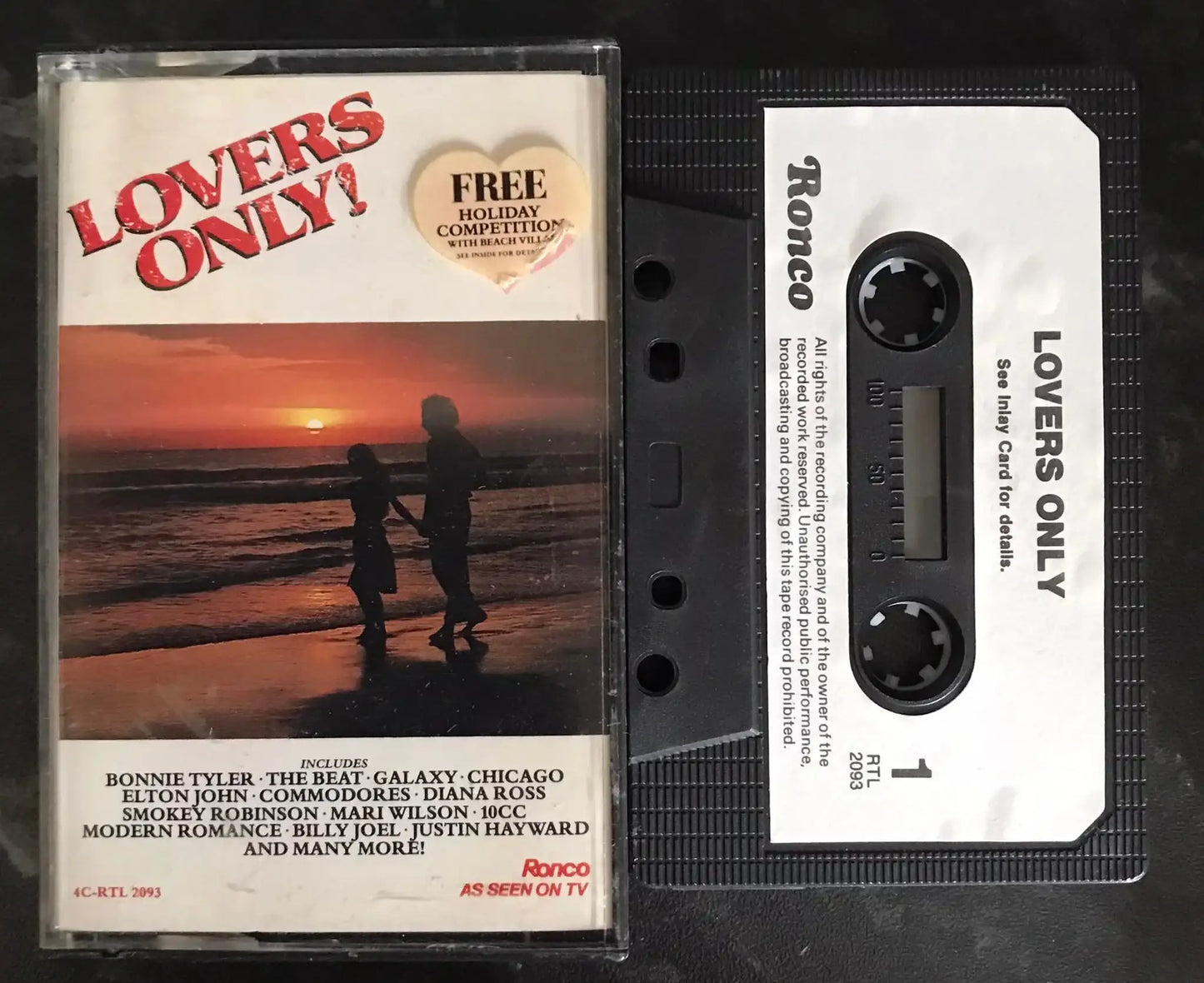 Lovers Only! Album, Ronco, 4C-RTL 2093, Vintage Cassette Magretro