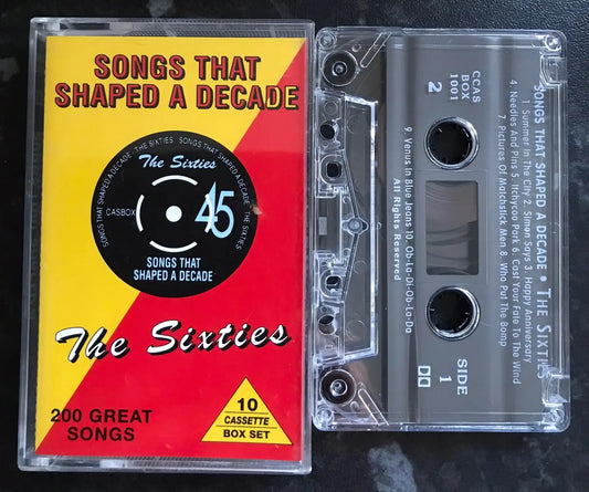 Songs That Shaped a Decade The Sixties Cassette 2, Vintage Cassette Magretro