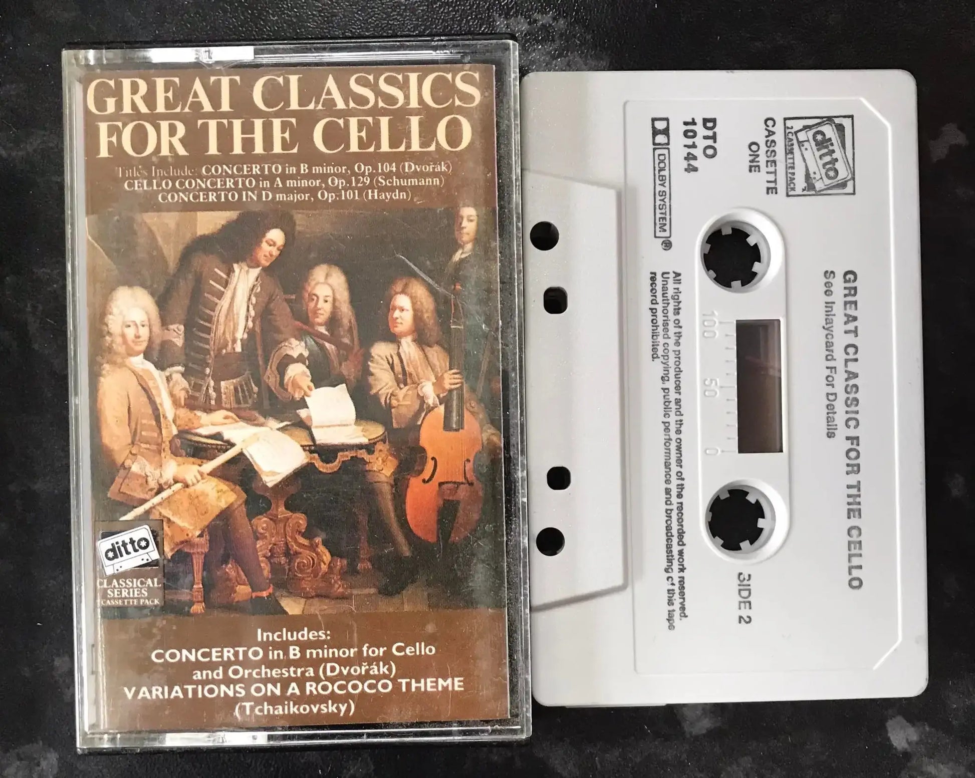 Great Classics for the Cello Cassette One, DITTO, DTO 10144A, Vintage Cassette Magretro