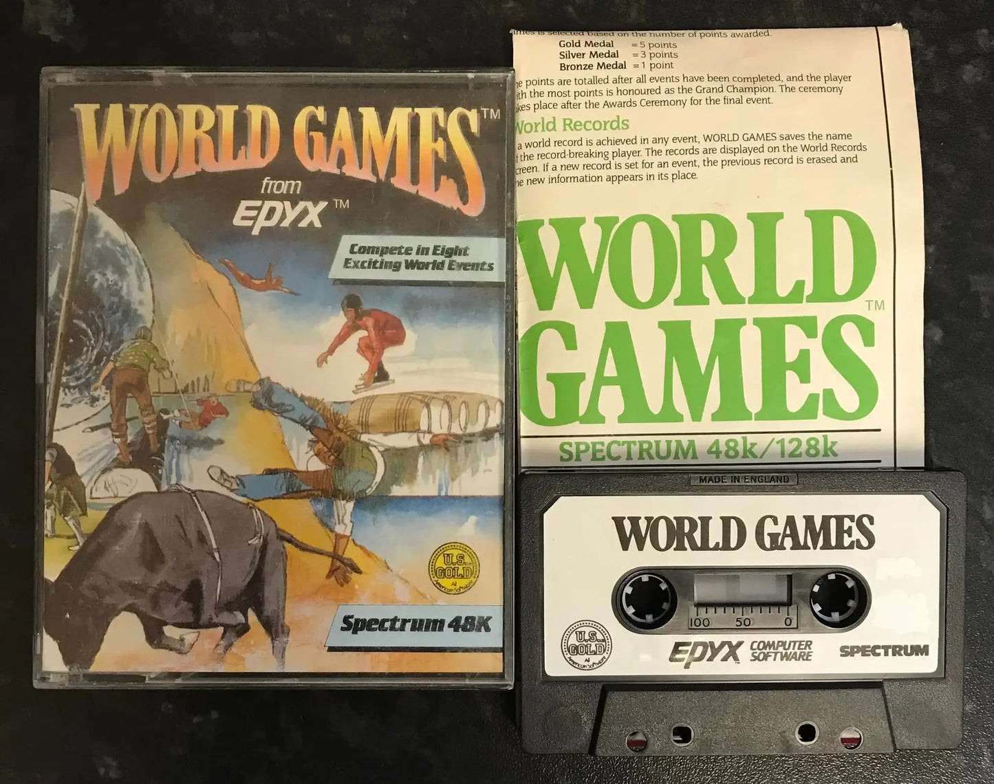 World Games, ZX Spectrum by US Gold Magretro