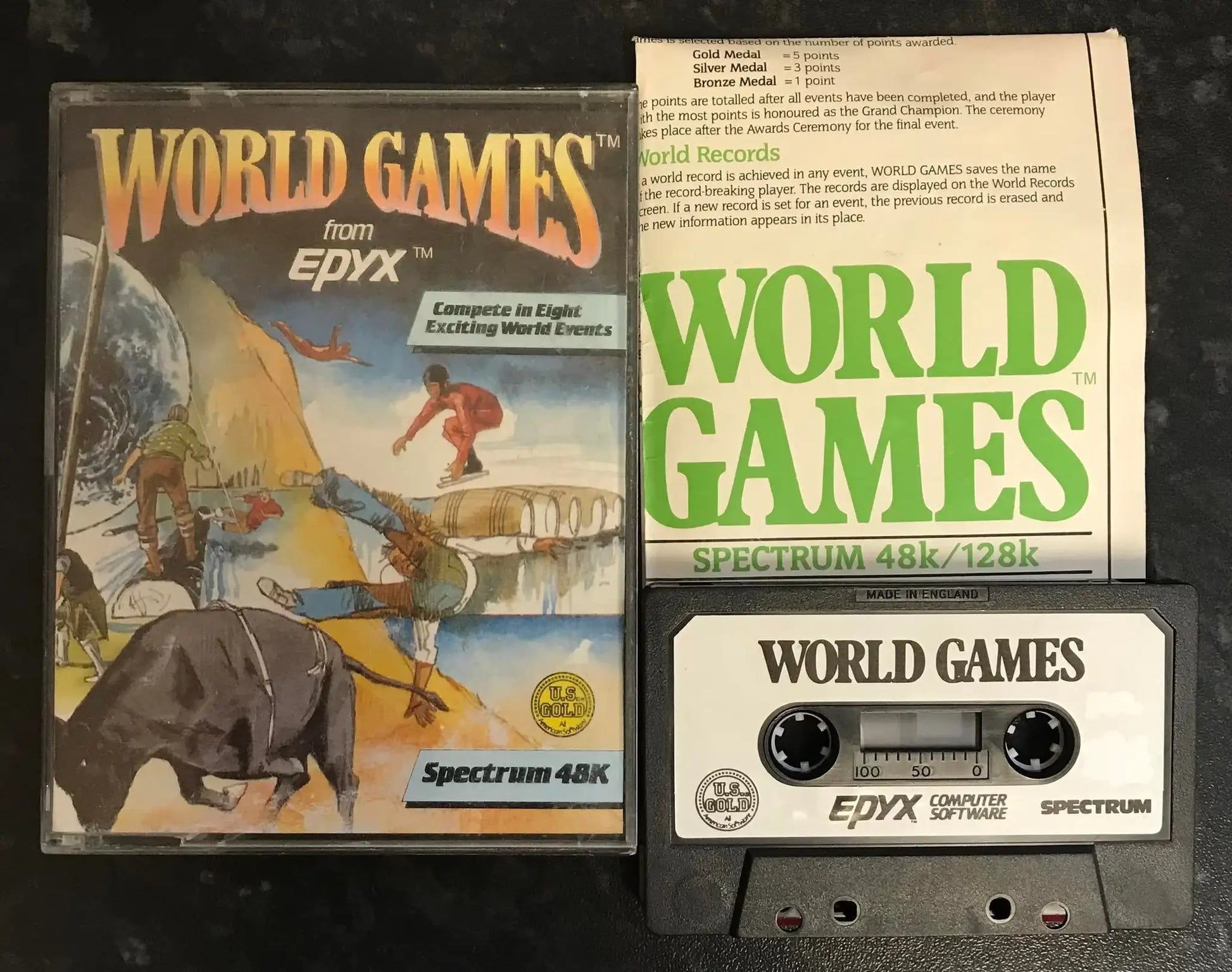 World Games, ZX Spectrum by US Gold Magretro