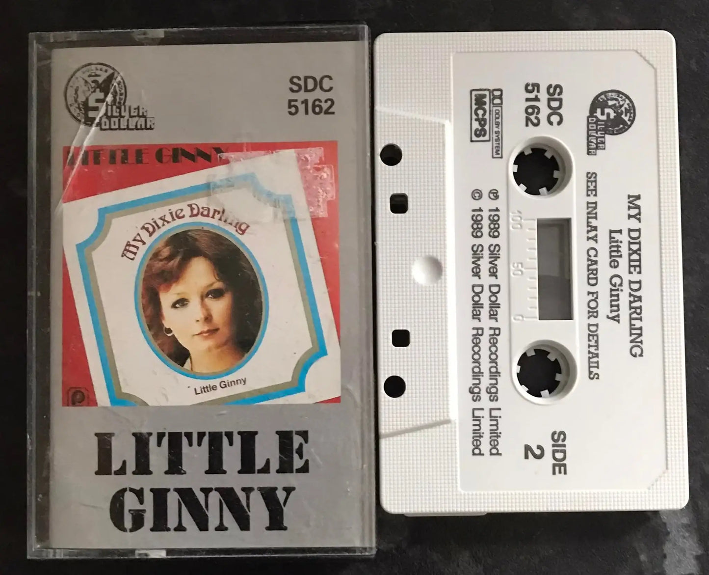 My Dixie Darling, Little Ginny, Silver Dollar Label, sdc 5162, Vintage Cassette Magretro