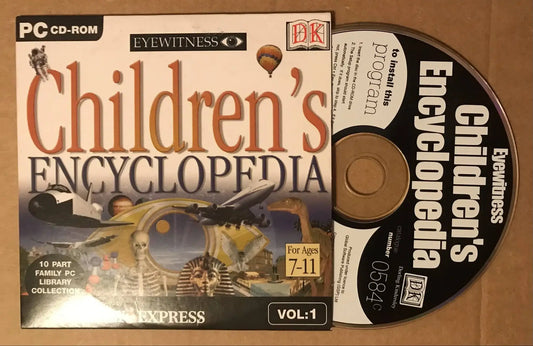 Eyewitness ' Children's Encyclopaedia ' Volume 1 : Ages 7-11 - PC CD Rom Magretro