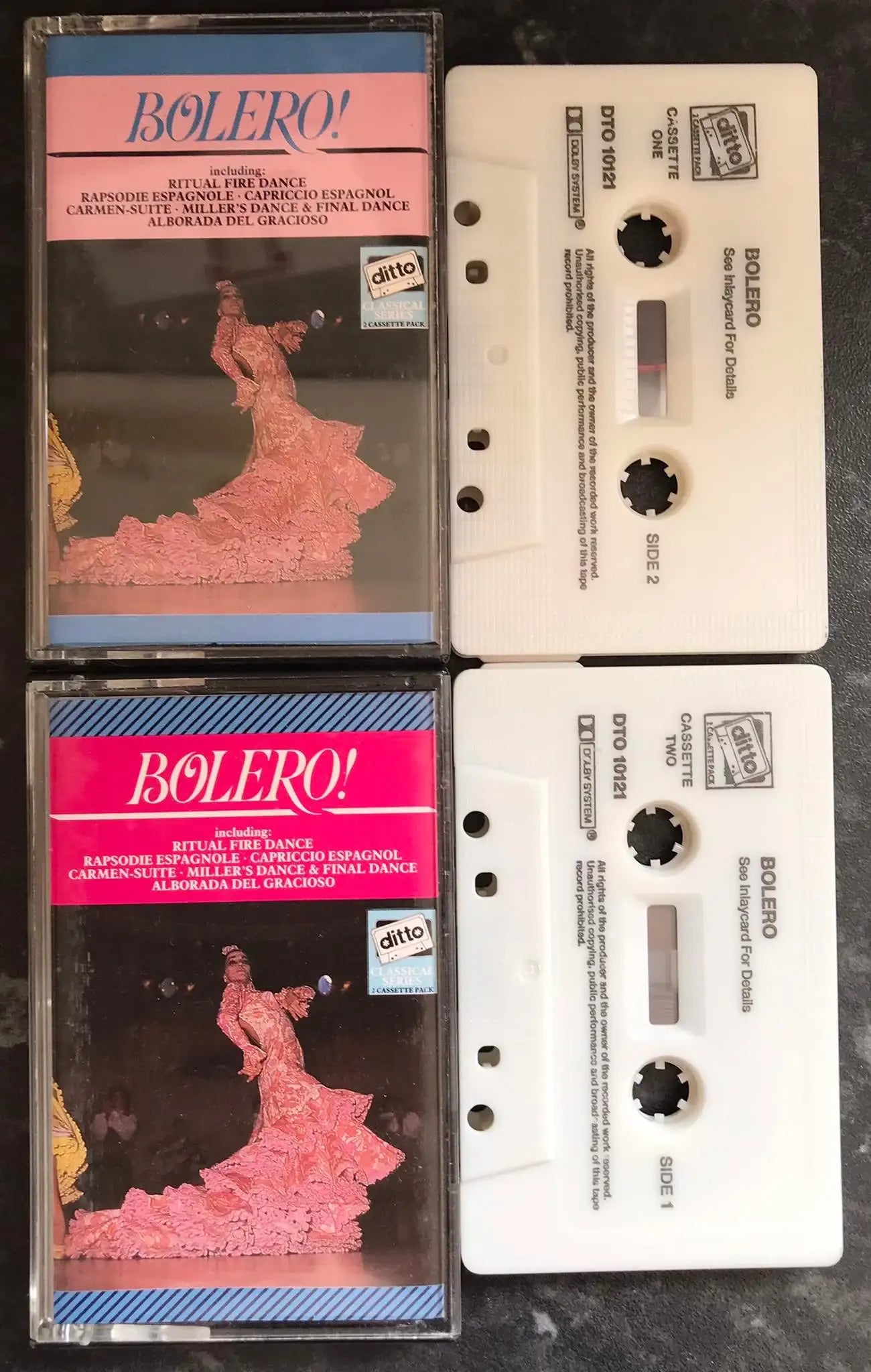 BOLERO! Double Album, RITUAL FIRE DANCE, Ditto, DTO 10121, Vintage Cassette Magretro