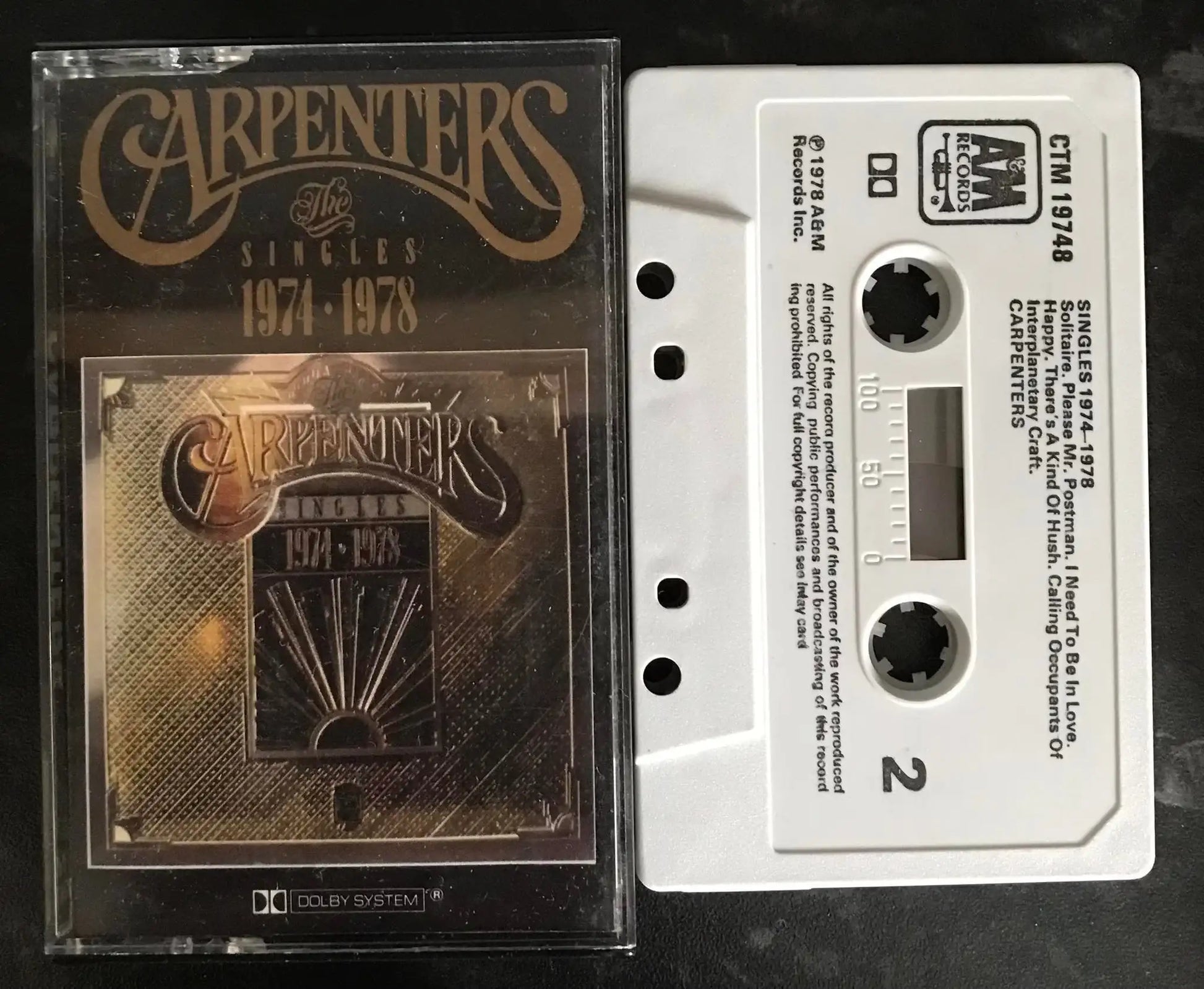 Carpenters The Singles 1974 to 1978 Album, A&M Records, CTM 19748 Magretro