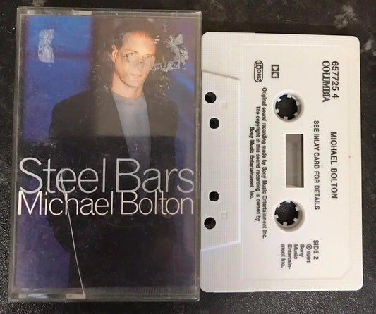 Michael Bolton, Steel Bars Single, COLUMBIA, 657725 4, Vintage Cassette Magretro