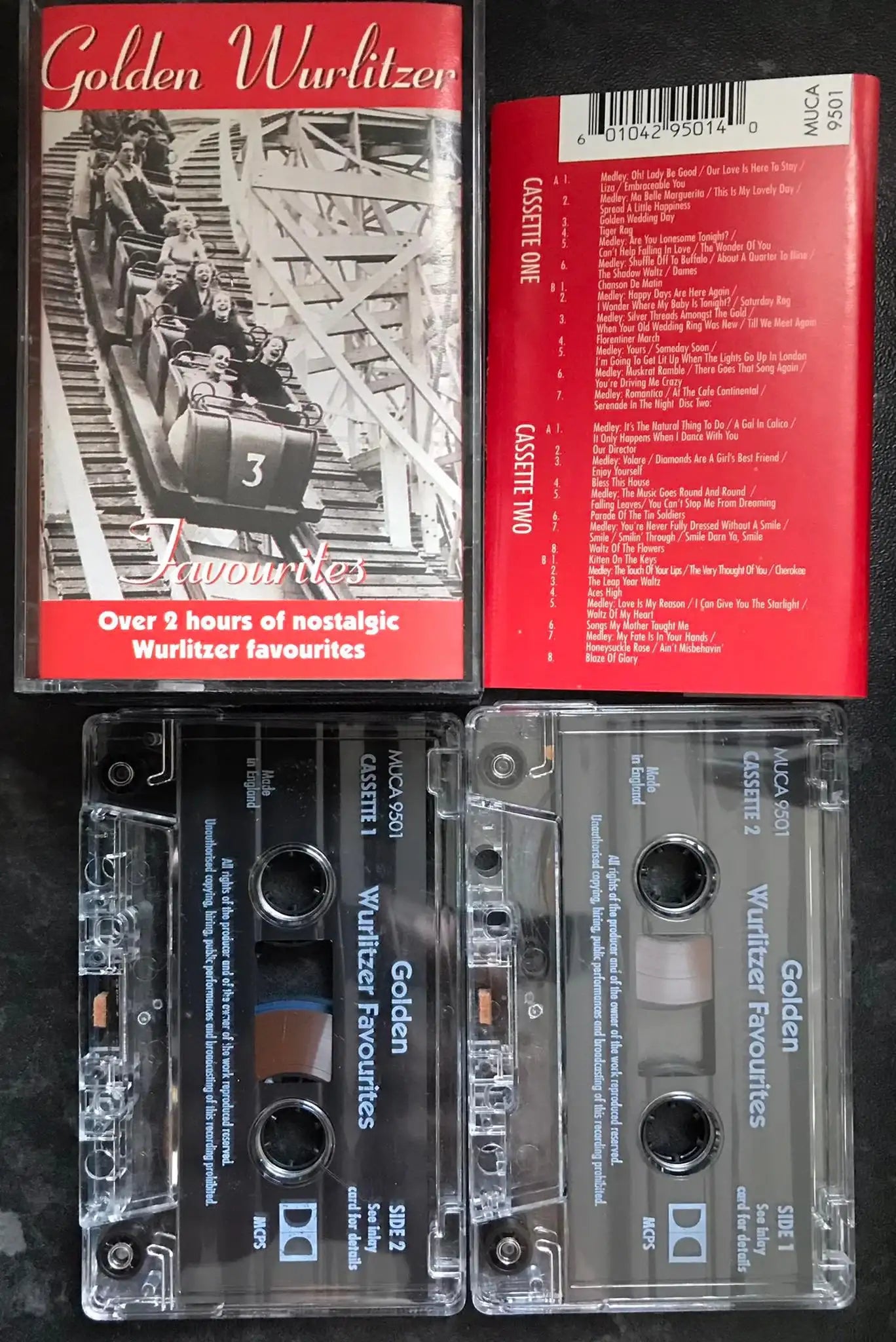 Golden Wurlitzer Favourites Double Album, MUCA 9501, Vintage Cassette Magretro