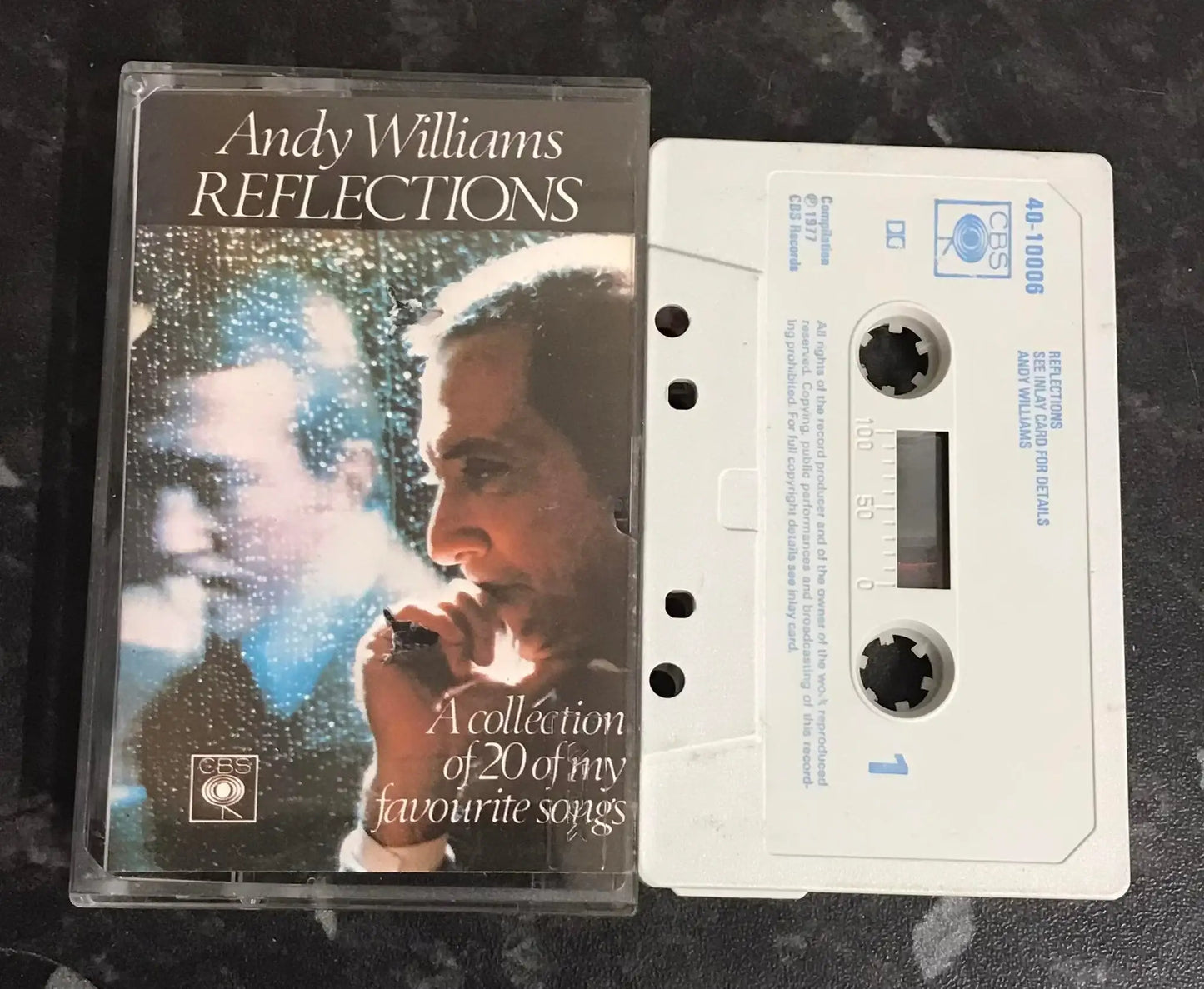 Andy Williams, Reflections Album, CBS, 40-10006, Vintage Cassette Magretro