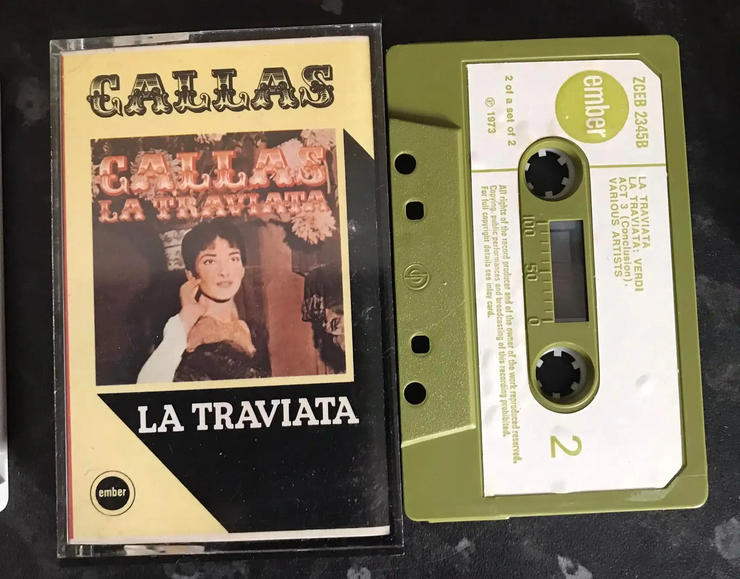Callas, La Triviata Album, ZCEB 2345B, Vintage Cassette Magretro