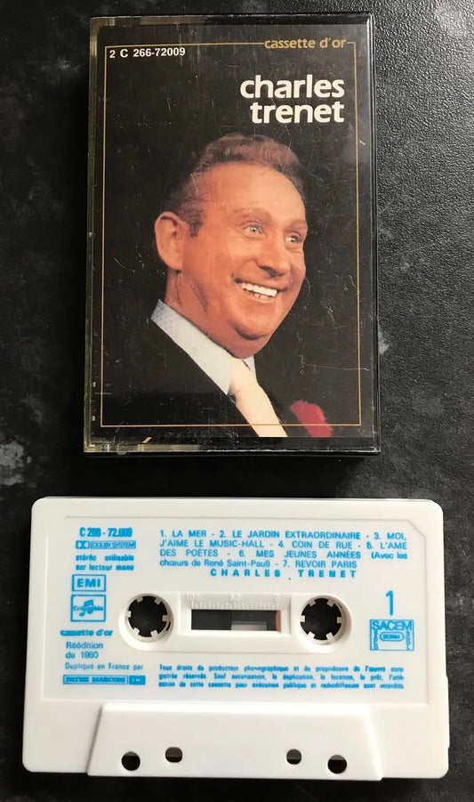 Charles Trenet Album, EMI K7 Tape, Columbia, 2 C 266-72009, Vintage Cassette Magretro