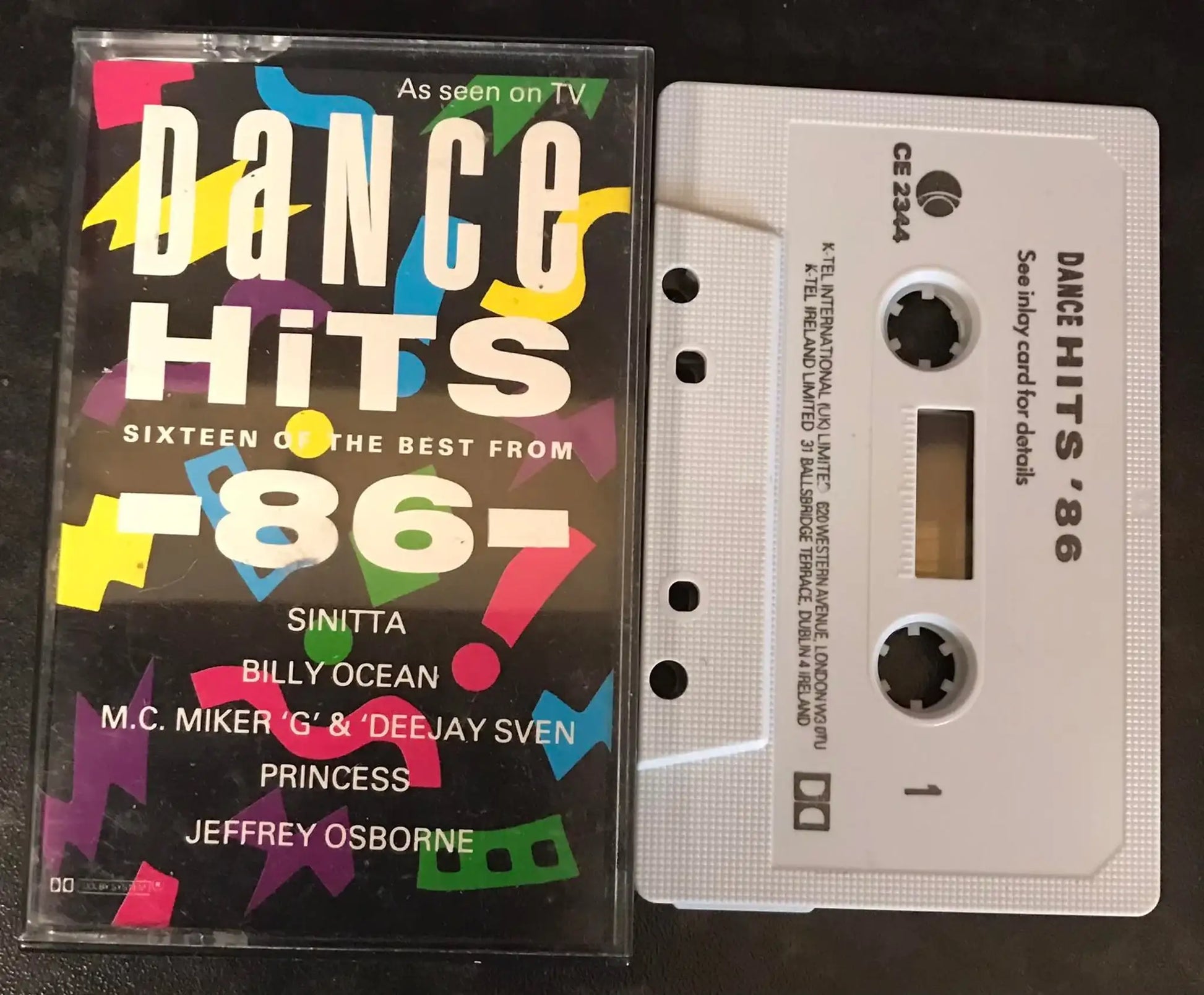 K-Tel Dance Hits 86 Album,CE 2344, Vintage Cassette Magretro