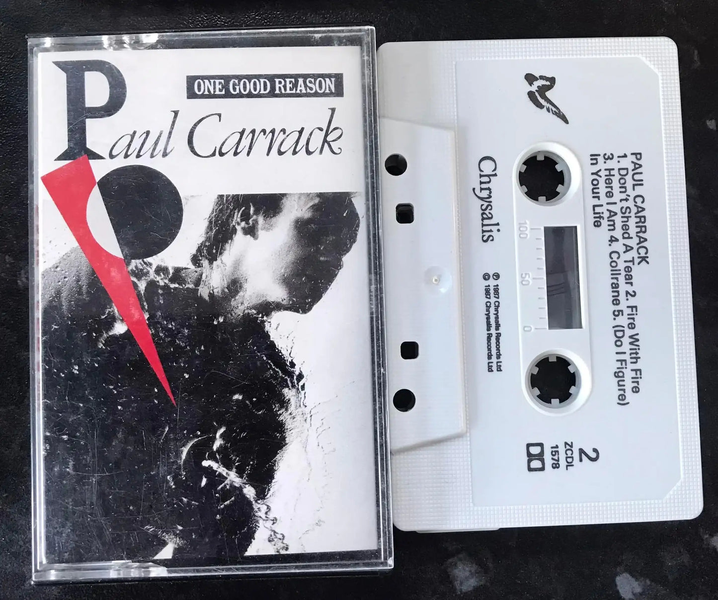 Paul Carrack, One Good Reason Album, Chrysalis, ZCDL 1578, Vintage Cassette Magretro