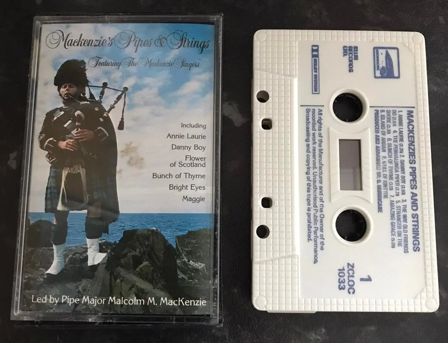 Mackenzie's Pipes and Strings Album, Lochshore, ZCLOC 1033, Vintage Cassette Magretro
