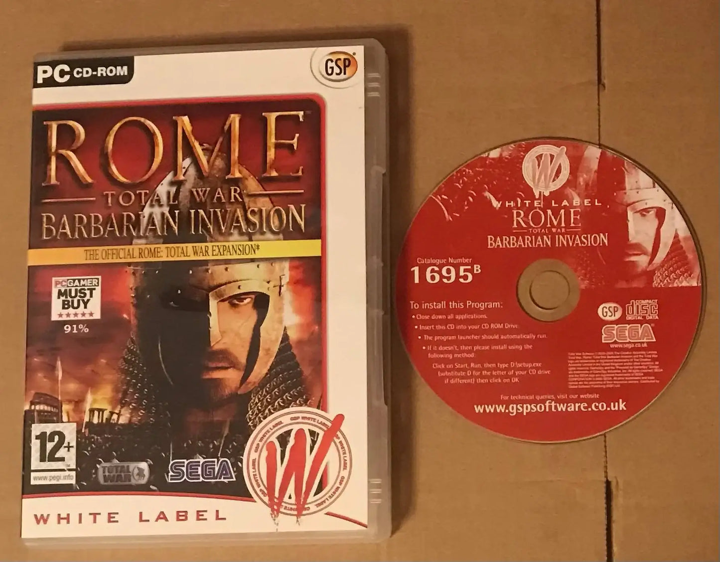 Rome Total War - Barbarian Invasion expansion pack - PC GAME CD rom Magretro