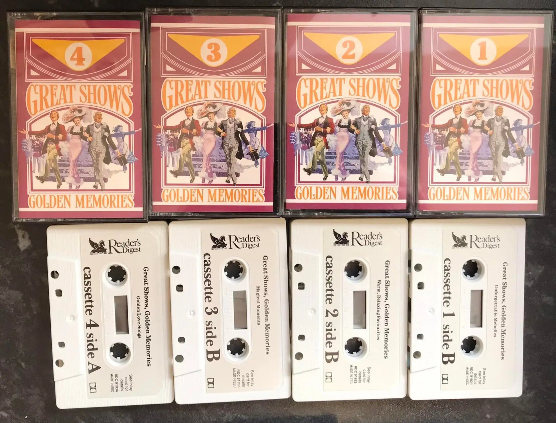 Great Shows, Golden Memories, 4 Tape Set, Readers Digest, rdc 91831 Magretro