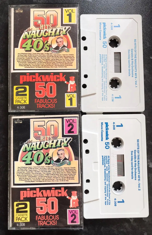 50 Hits of the Naughty 40's, Pickwick, 4-308, Double Album, Vintage Cassette Magretro