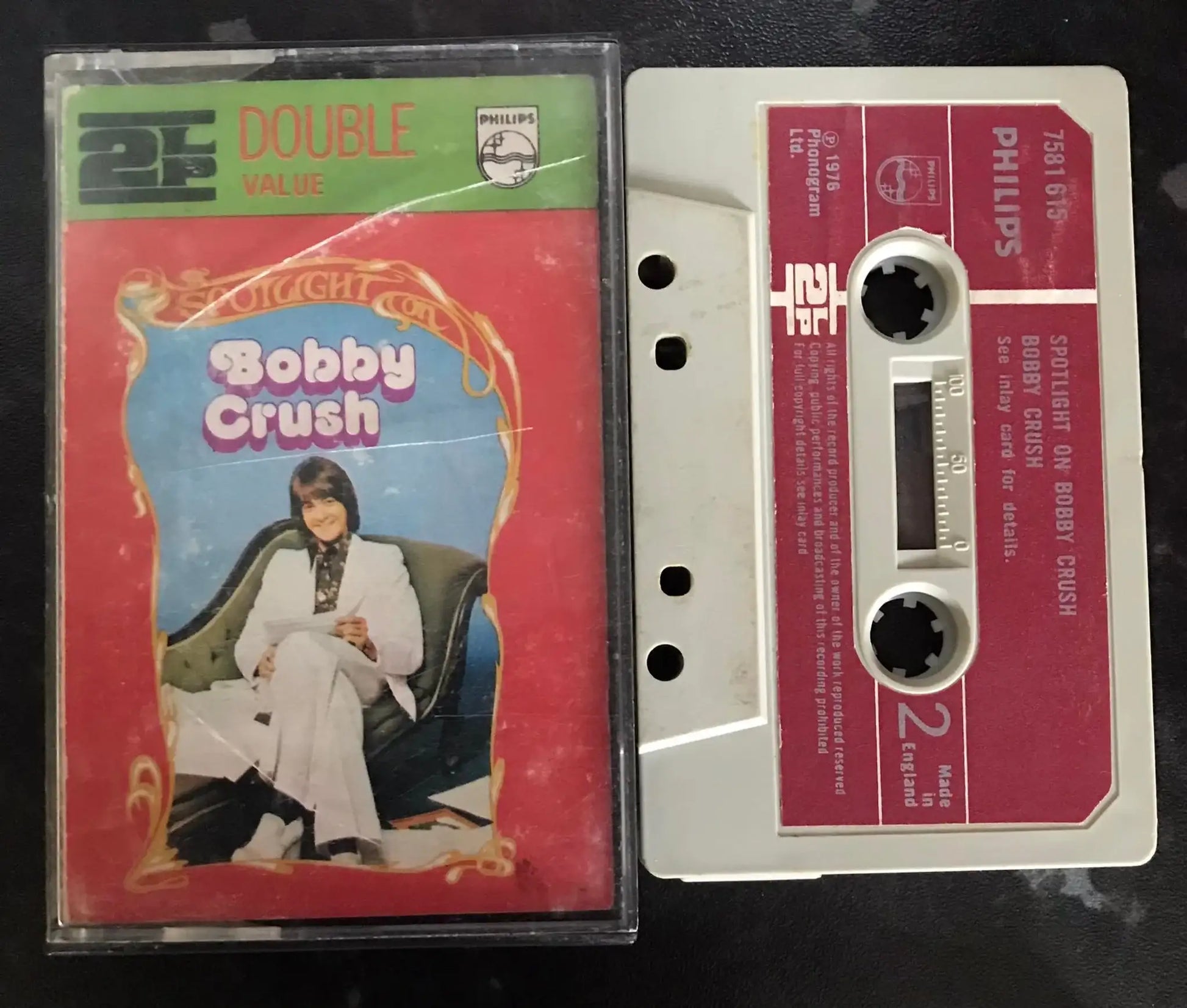 Spotlight on Bobby Crush Album, 2LP, Philips, 7581 615, Vintage Cassette Magretro