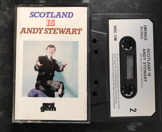 Scotland IS Andy Stewart Album, kgec 1196, Emerald Records, Vintage Cassette Magretro