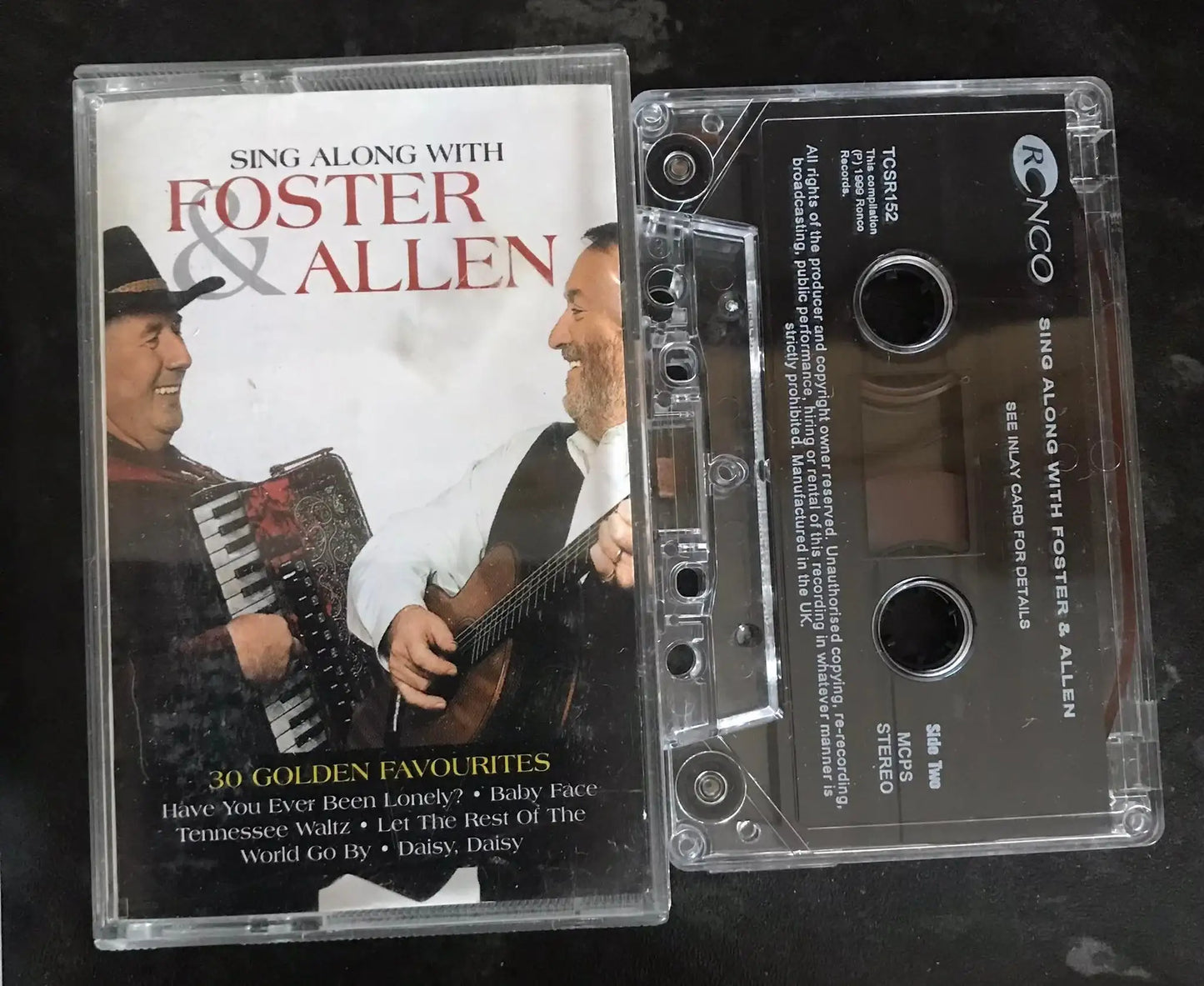 Sing Along with Foster & Allen Album, Ronco, TCSR152, Vintage Cassette Magretro