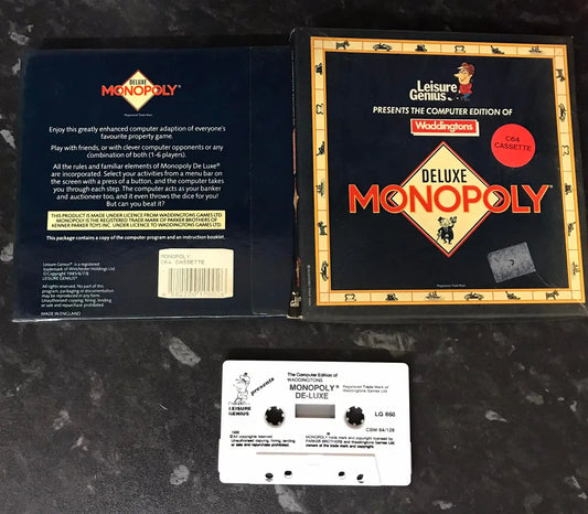 Deluxe Monopoly, C64, Released by Leisure Genius (RARE), WORKING Magretro