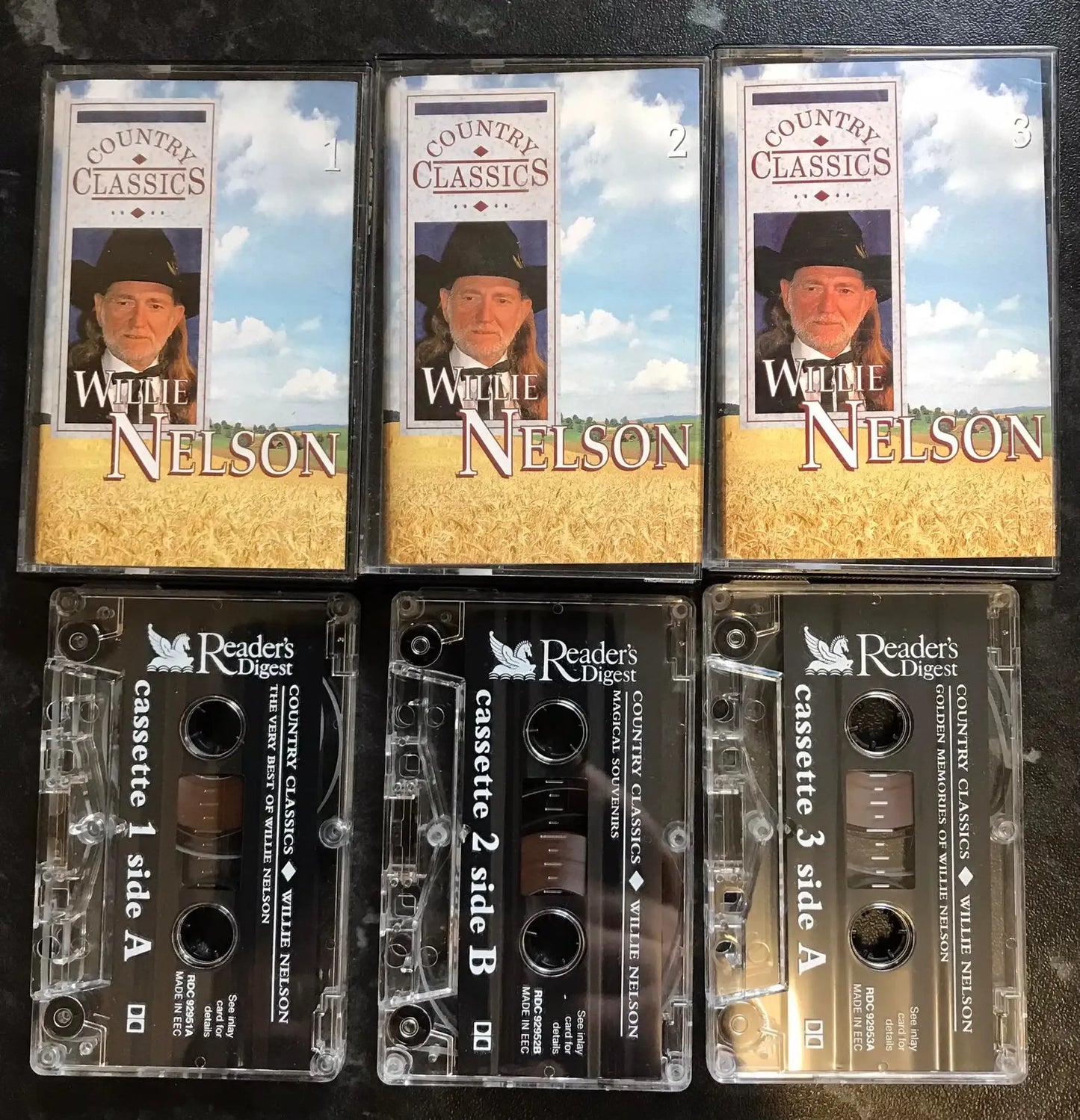 Willie Nelson, Country Classics, 3 Tape Set, Readers Digest, rdc 92951 Magretro