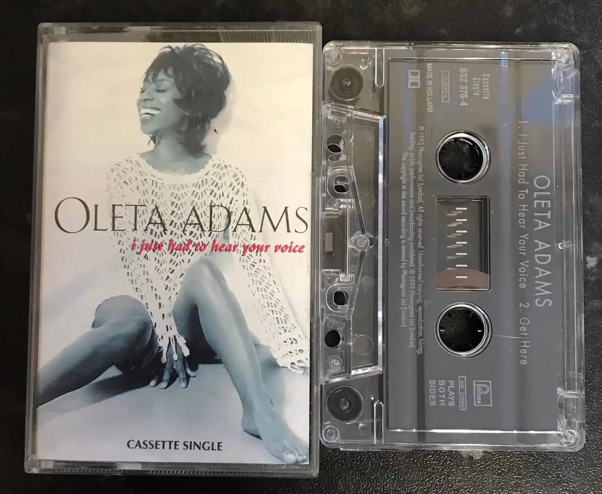 Oleta Adams, I Just Had To Hear Your Voice Single, 862 376-4, Vintage Cassette Magretro