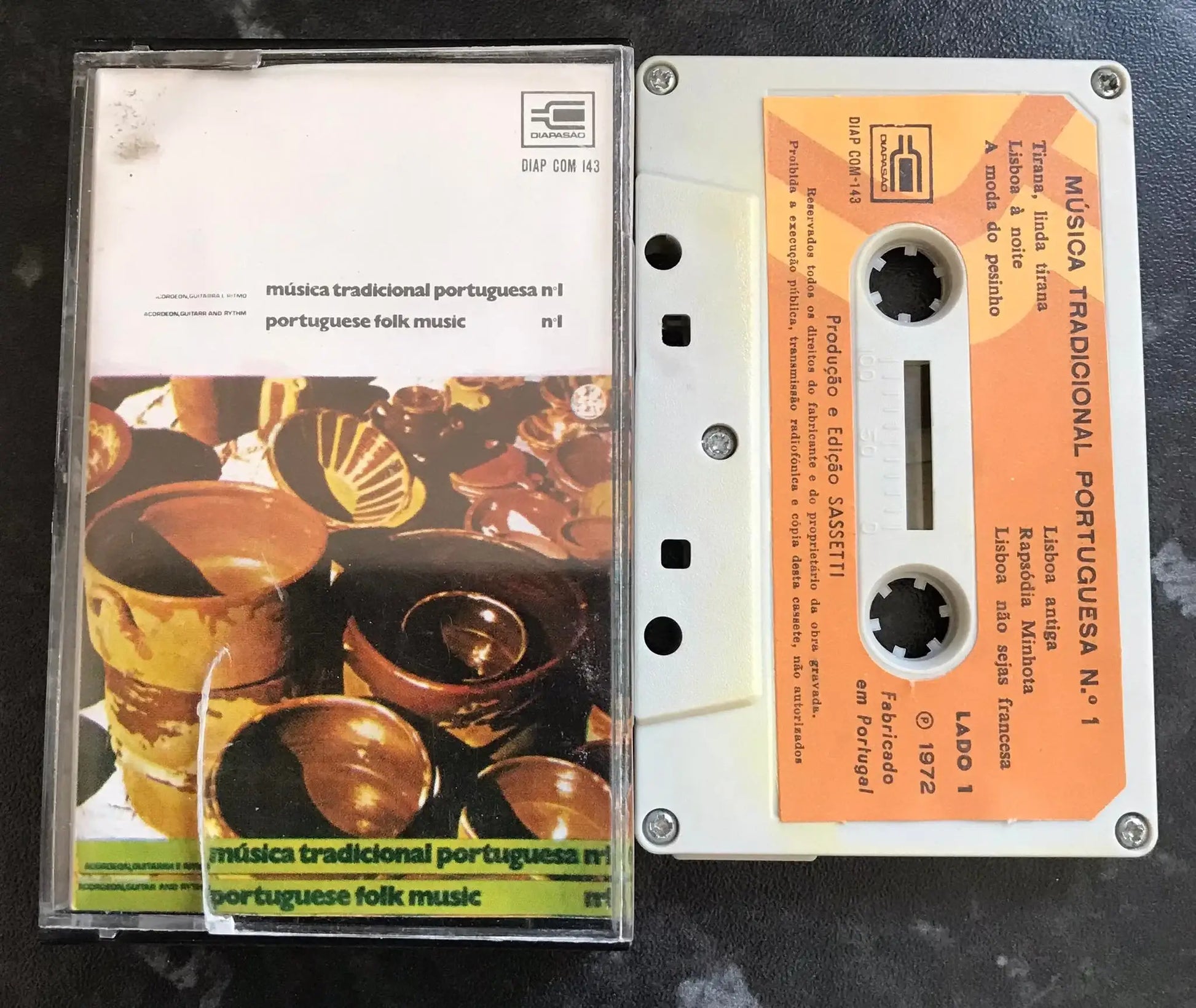 Musica Tradicional Portuguesa No 1, diap com 143, Vintage Cassette Magretro
