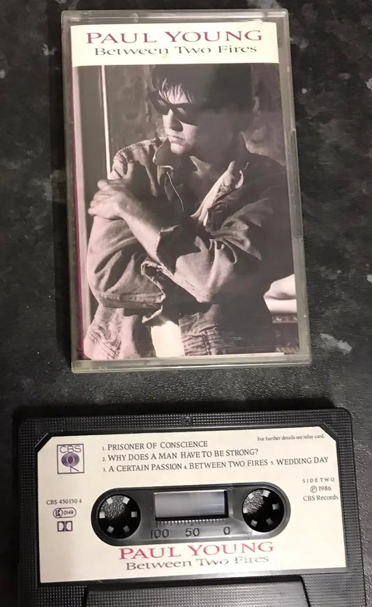 Paul Young, Between Two Fires Album, CBS,450150 1, Vintage Cassette Magretro