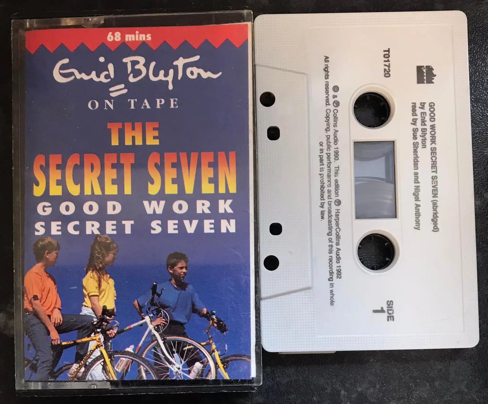 Childrens Story Cassette, Good Work Secret Seven, Enid Blyton, t0172, Audiobook Magretro
