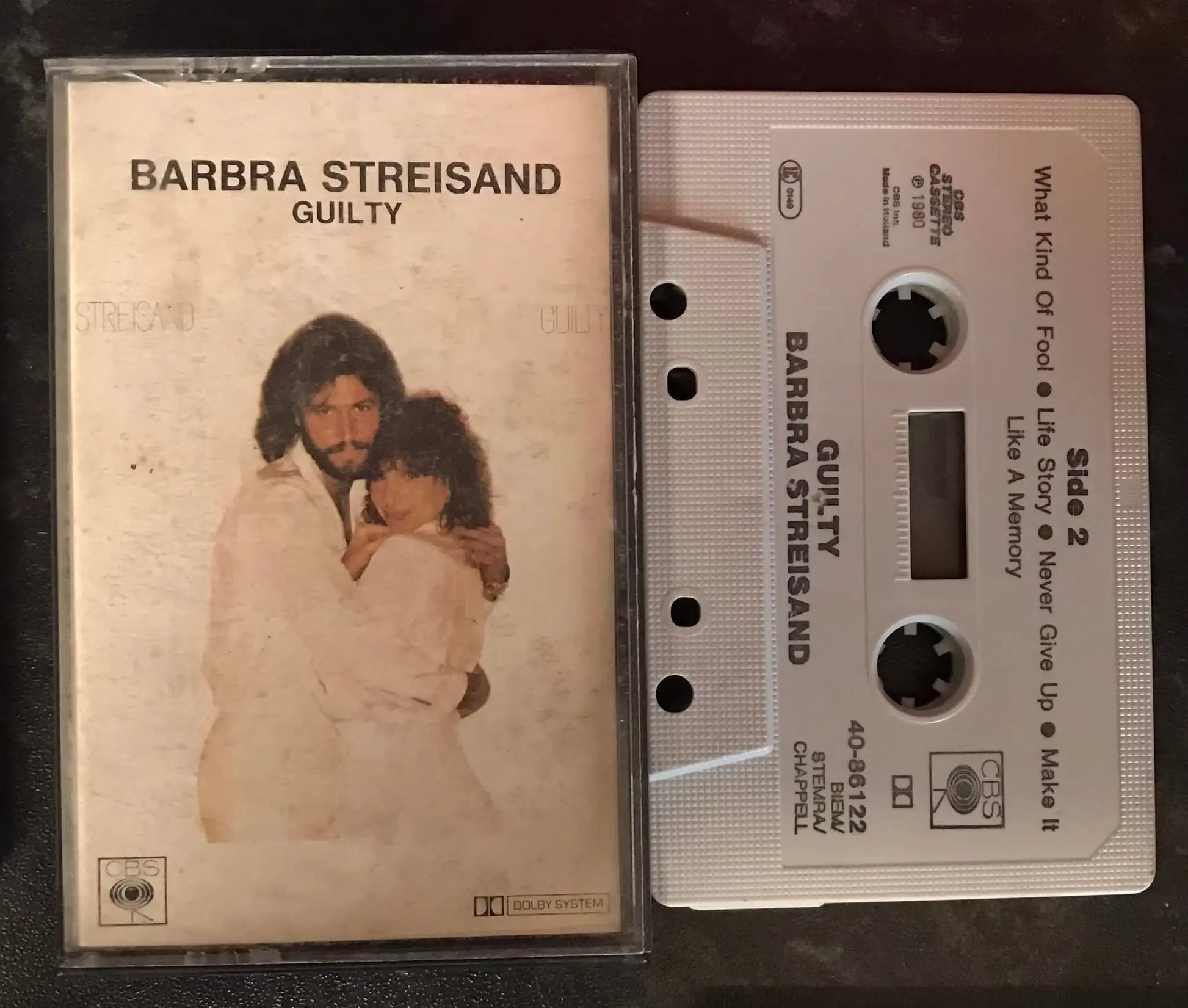 Barbra Streisand, Guilty Album, Ft Barry Gibb, CBS, 40-86122, Vintage Cassette Magretro
