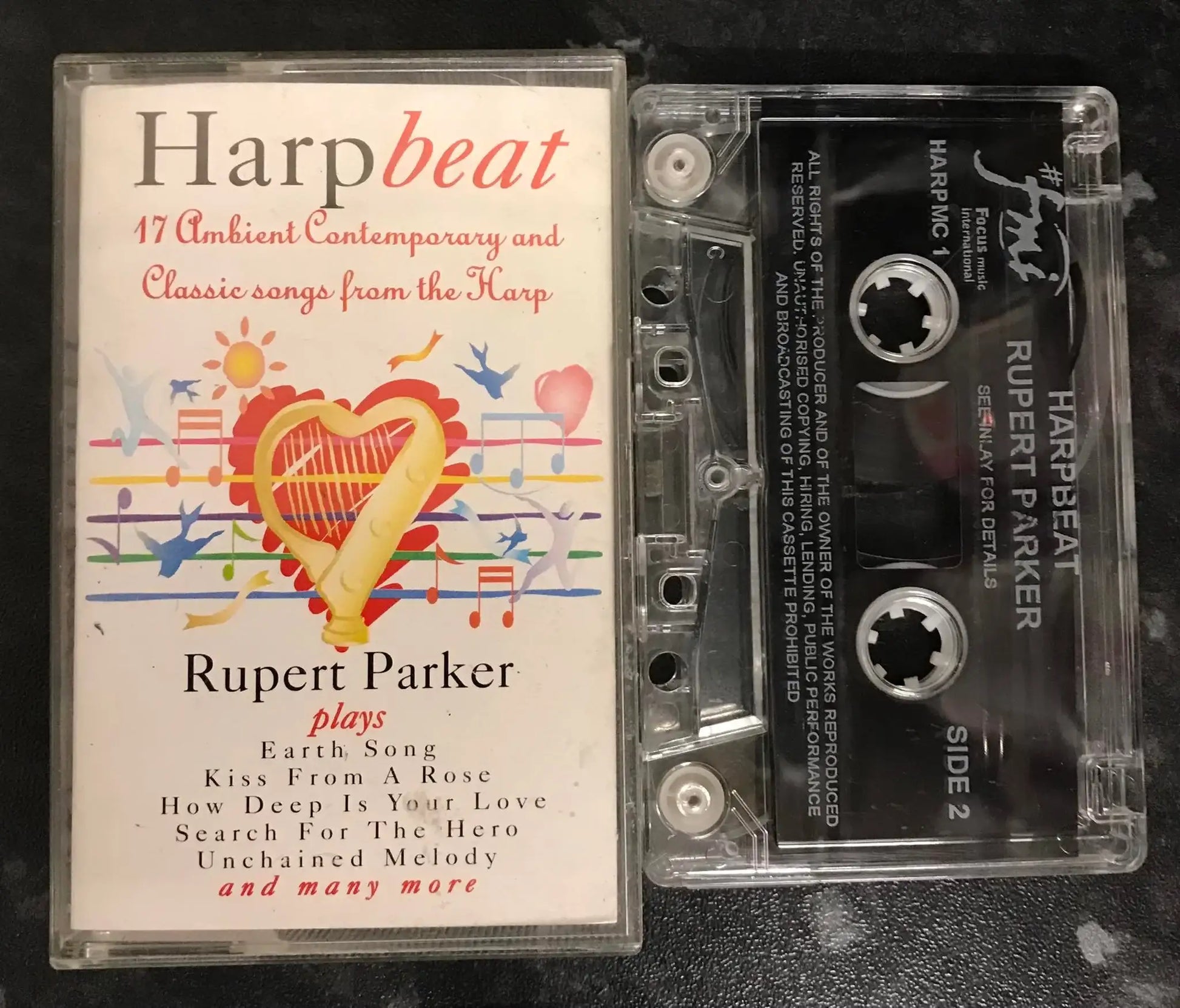 Harpbeat Album, Rupert Parker Plays, harpmc1, FMi, Vintage Cassette Magretro