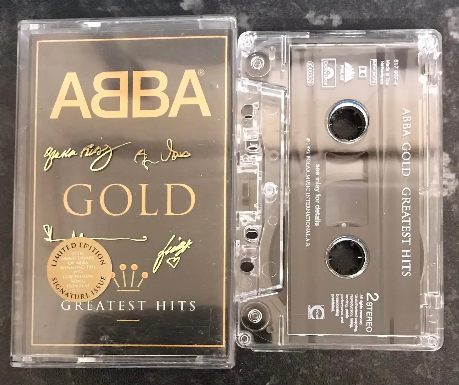 ABBA Gold, Signature Issue, Greatest Hits, POLYDOR, 517 007-4, Vintage Cassette Magretro