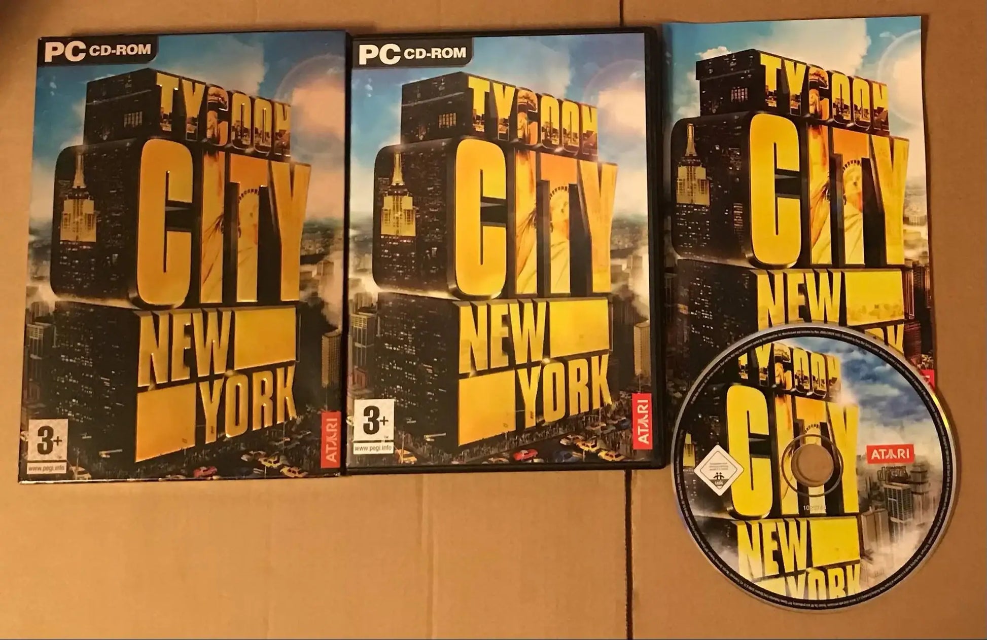 TYCOON CITY NEW YORK WITH MANUAL & SLIPCASE PC CD ROM Video Game Magretro