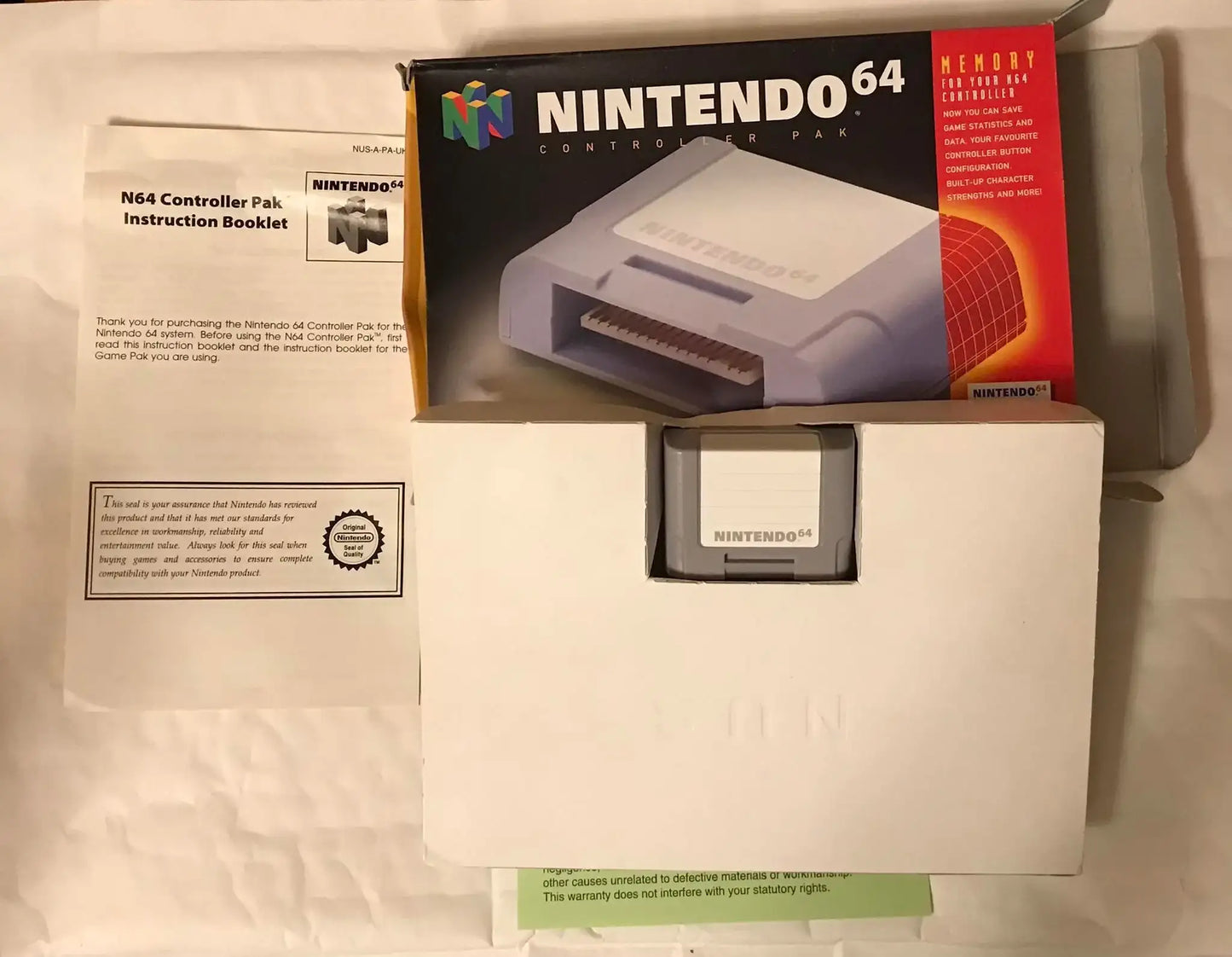 Nintendo N64 game, memory for controller pak UK PAL Magretro
